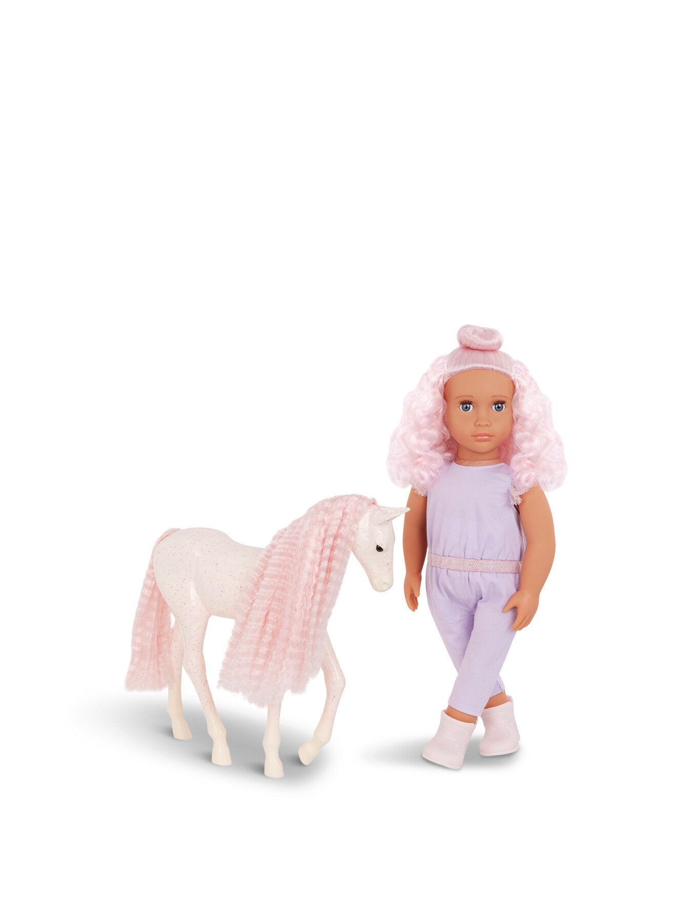 Hair Play Doll with Pet Foal Elara and Lumina