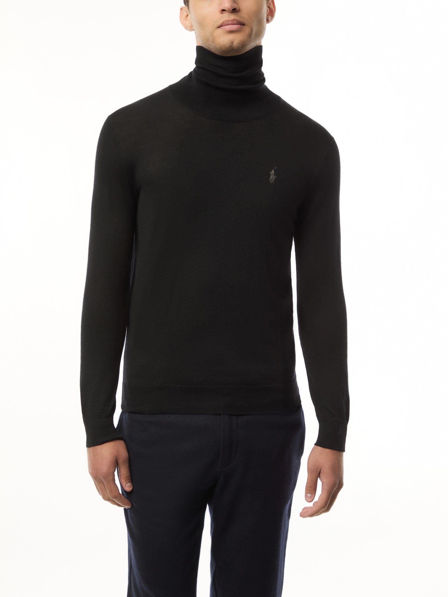 Washable Wool Turtleneck Sweater