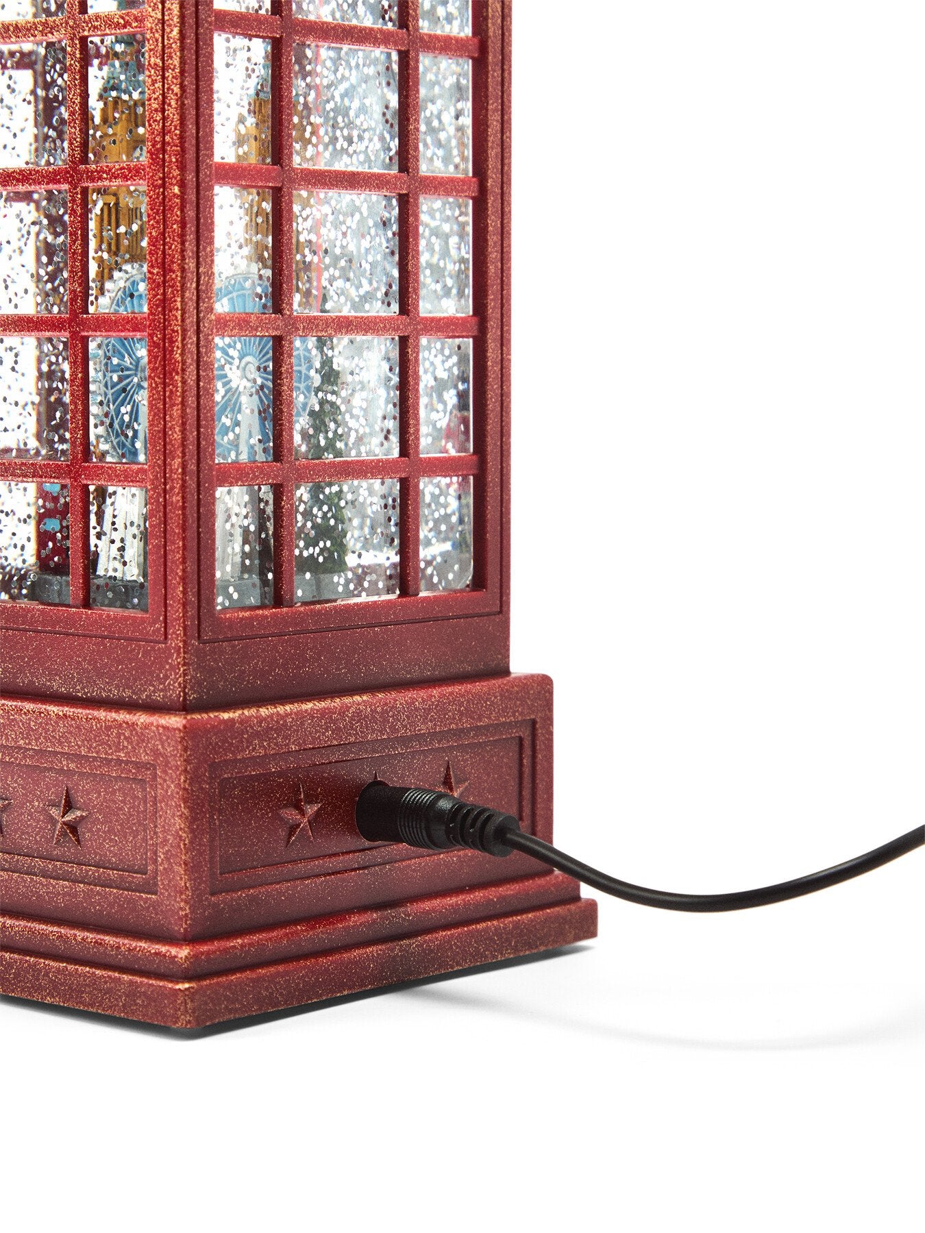 Water Lantern Telephone Box London Timer Christmas Decoration