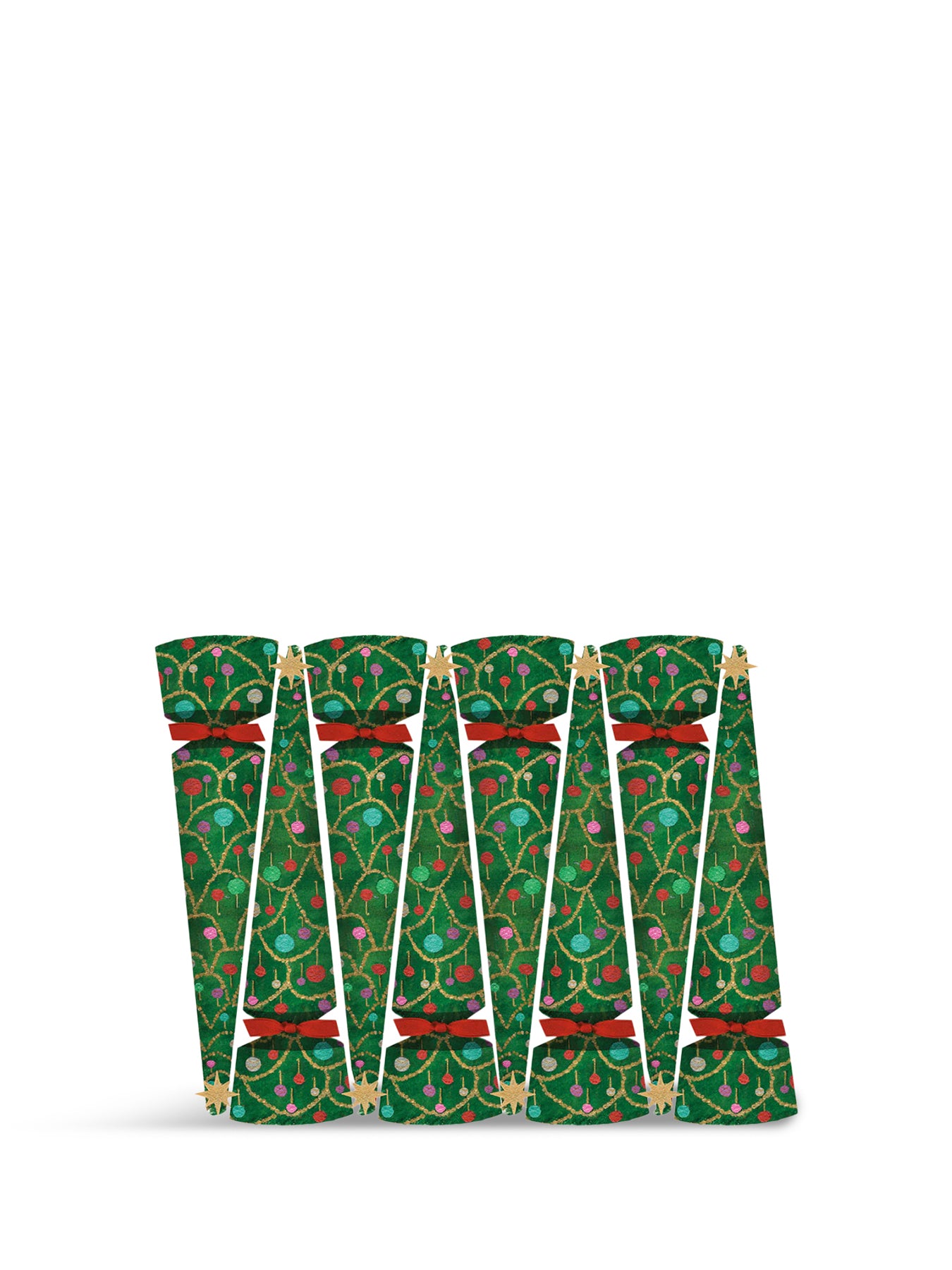 Crackers Merry & Bright Christmas Decoration Green Pack Of 8