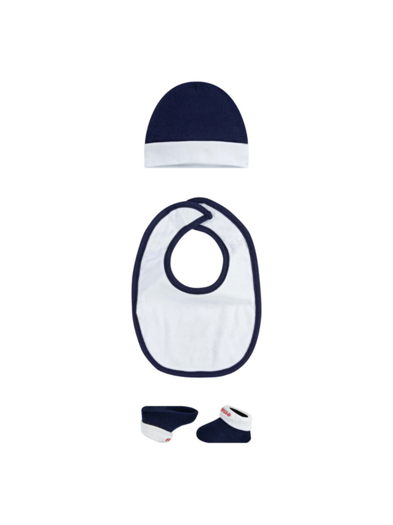 Infant Hat, Bib and Boot Set Navy