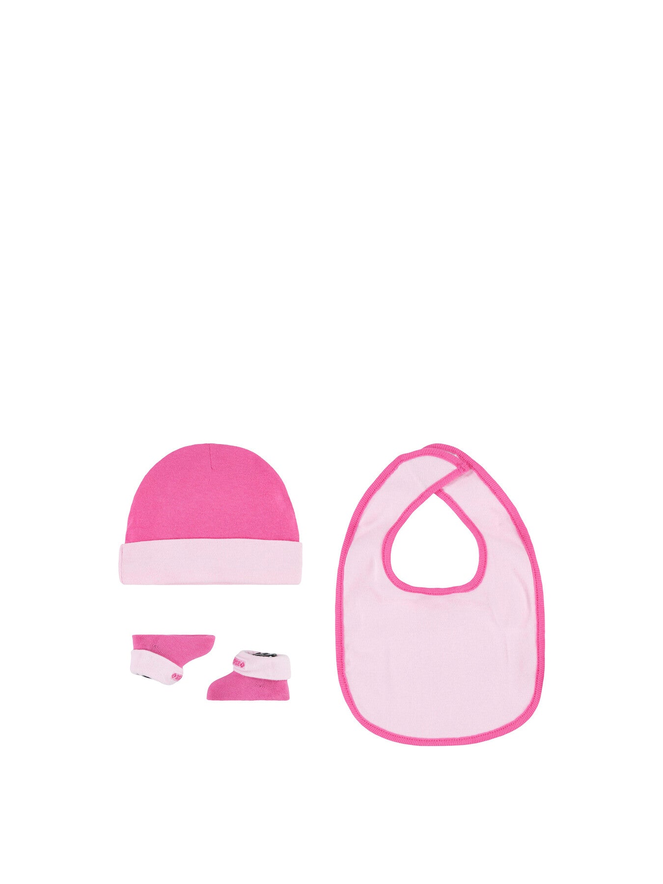 Infant Hat, Bib and Boot Set Pink