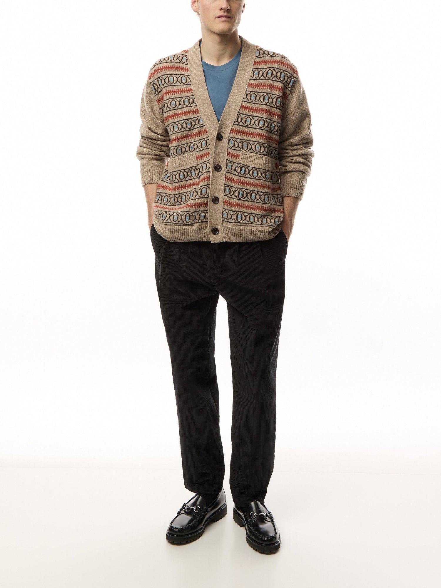 Langdale V Neck Wool Cardigan