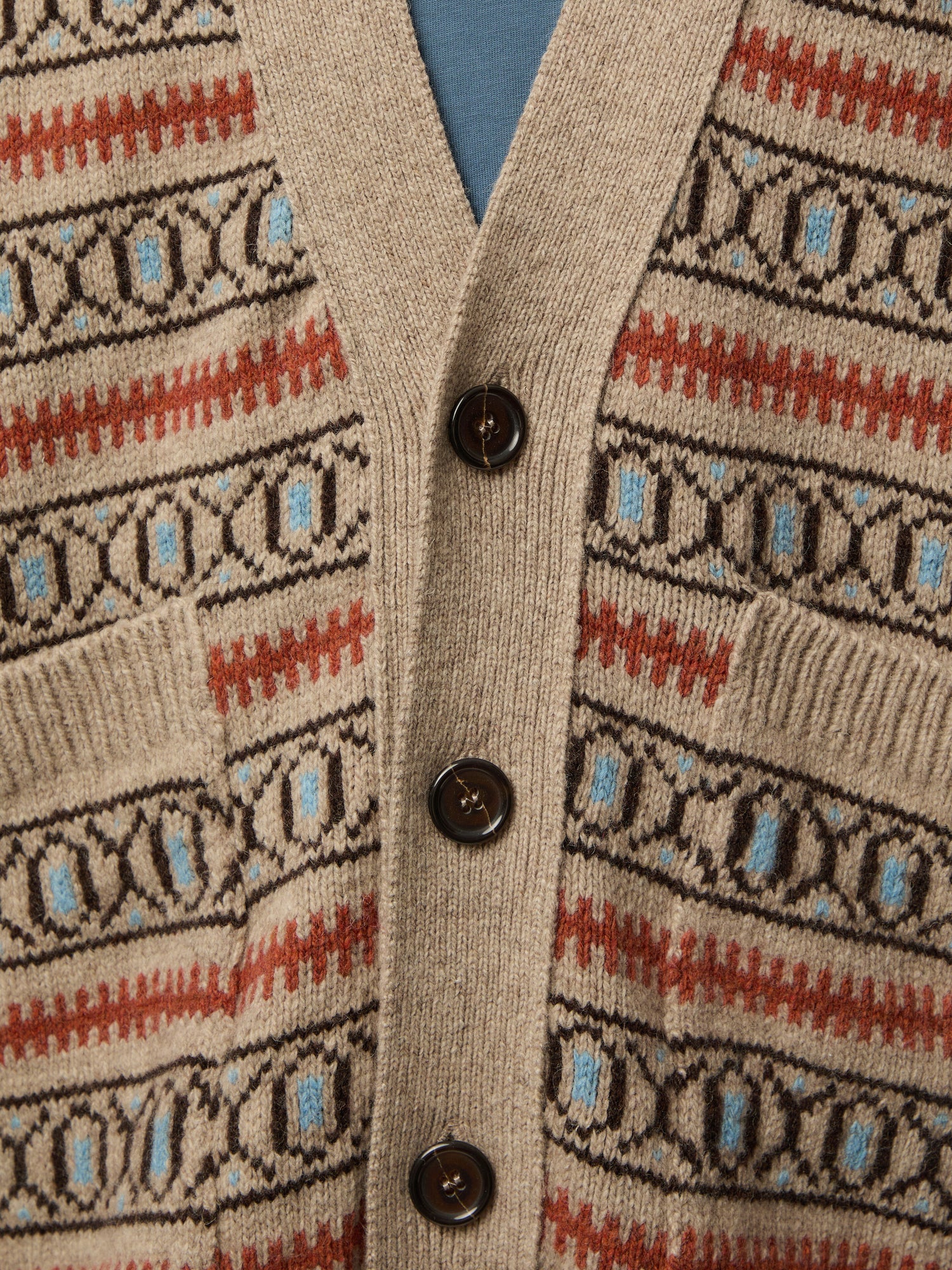 Langdale V Neck Wool Cardigan