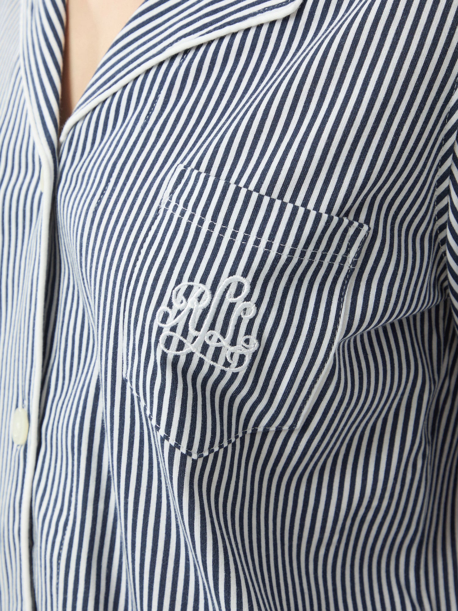 Stripe Cropped Cotton Pyjama Set