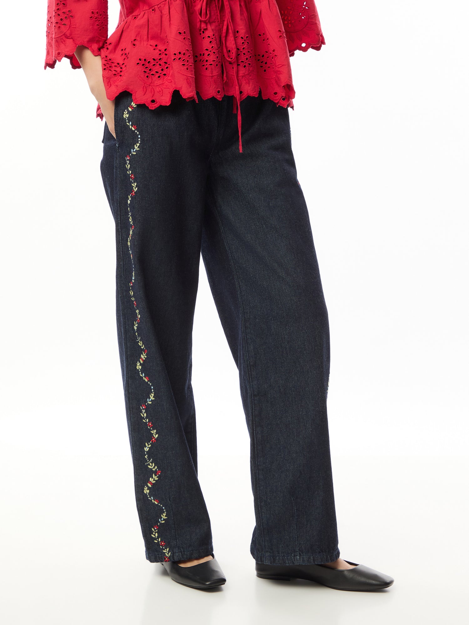 Rafe Embroidered Jeans