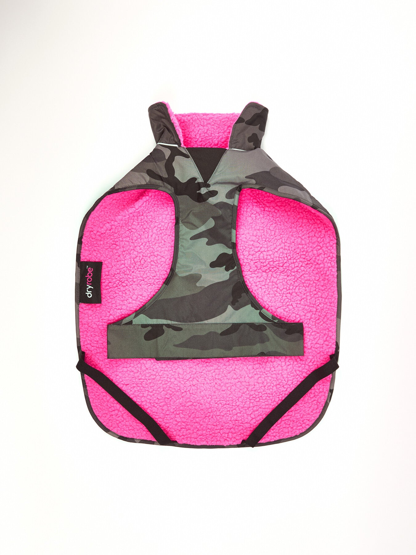Waterproof Dog Robe Black Camouflage Pink