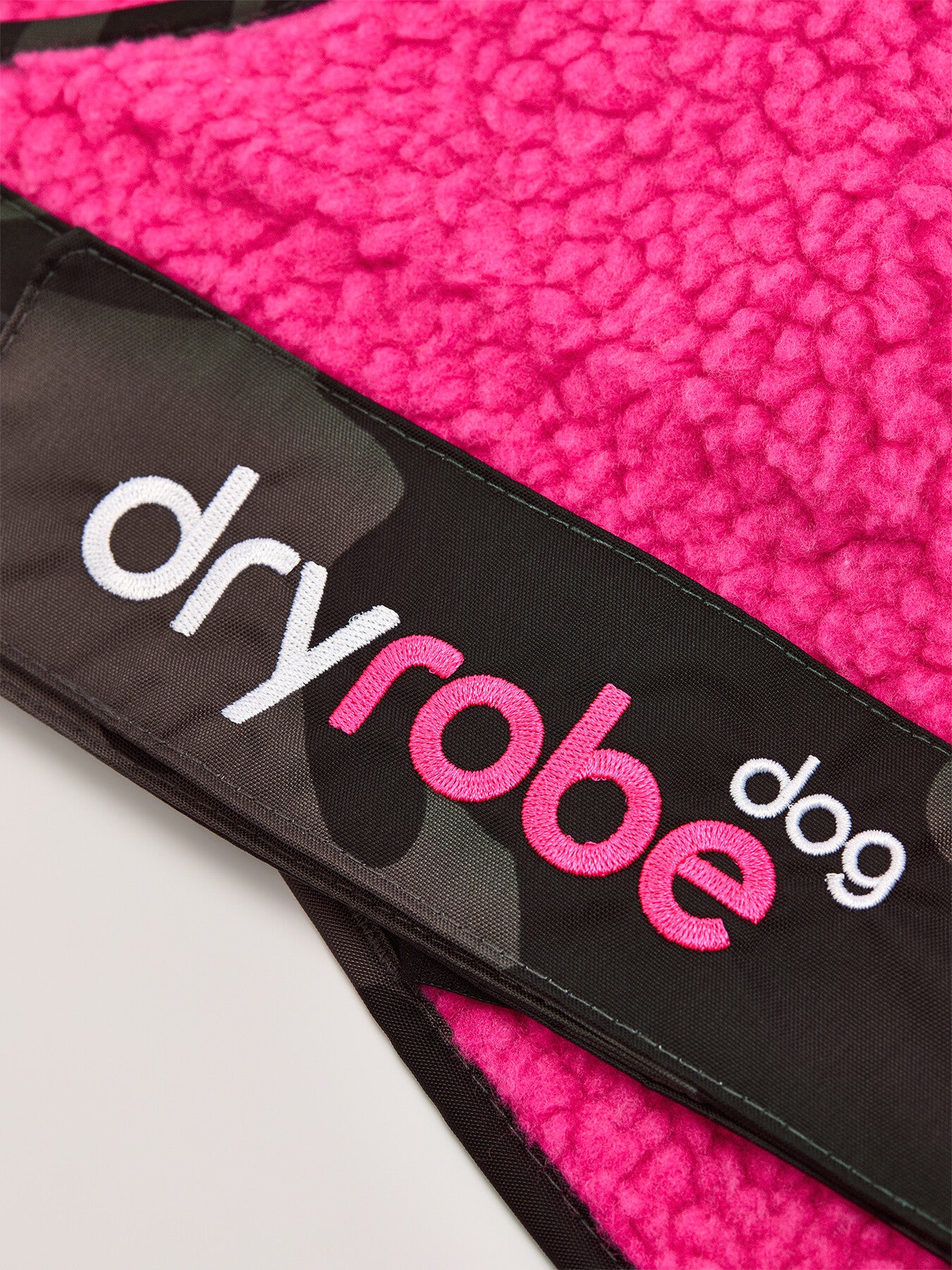 Waterproof Dog Robe Black Camouflage Pink