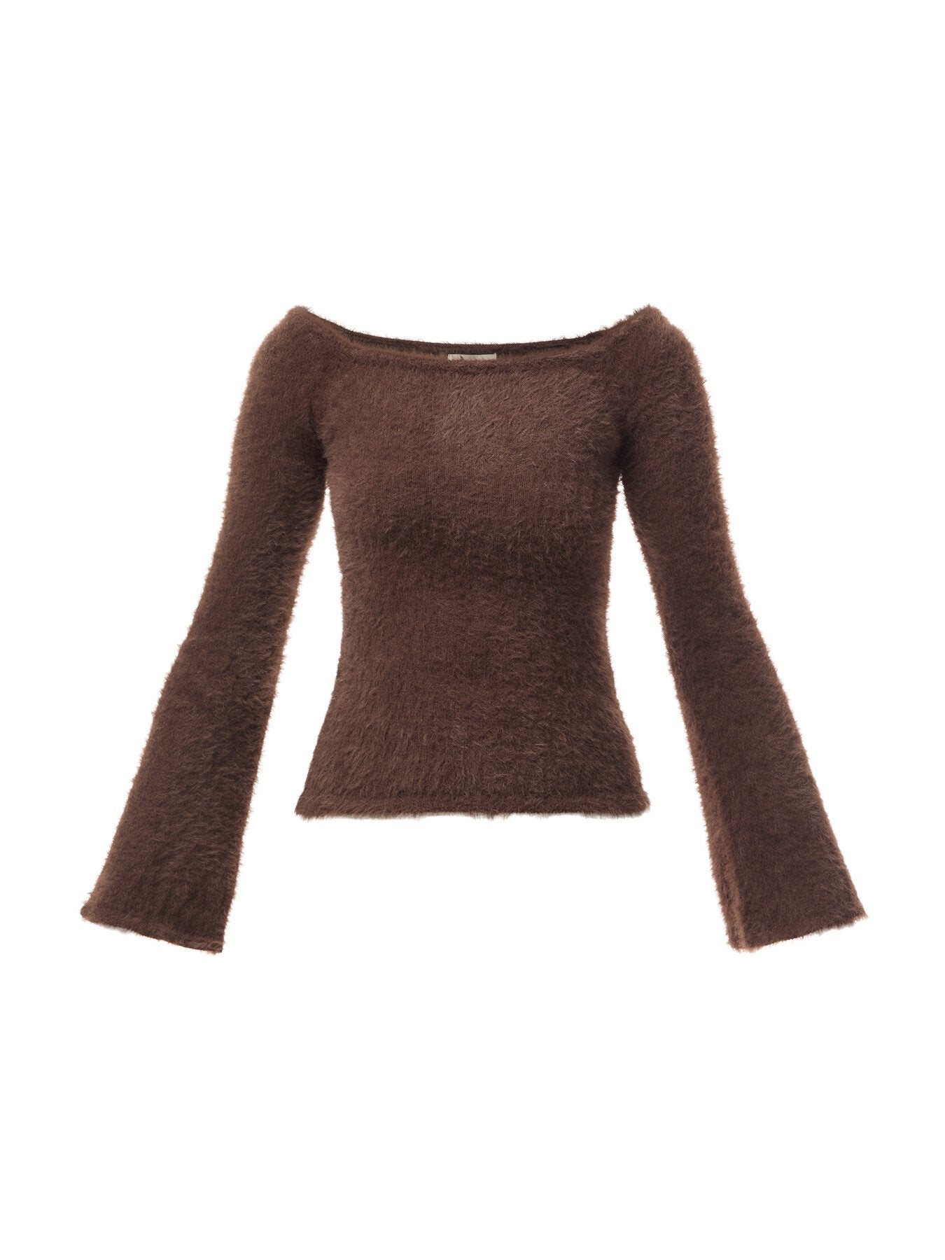 Erika Bardot Fluffy Knit Top