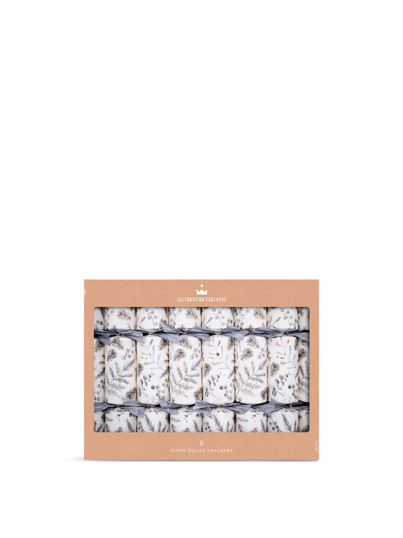 Silver Botanical 14in Cracker (8pcs) Silver