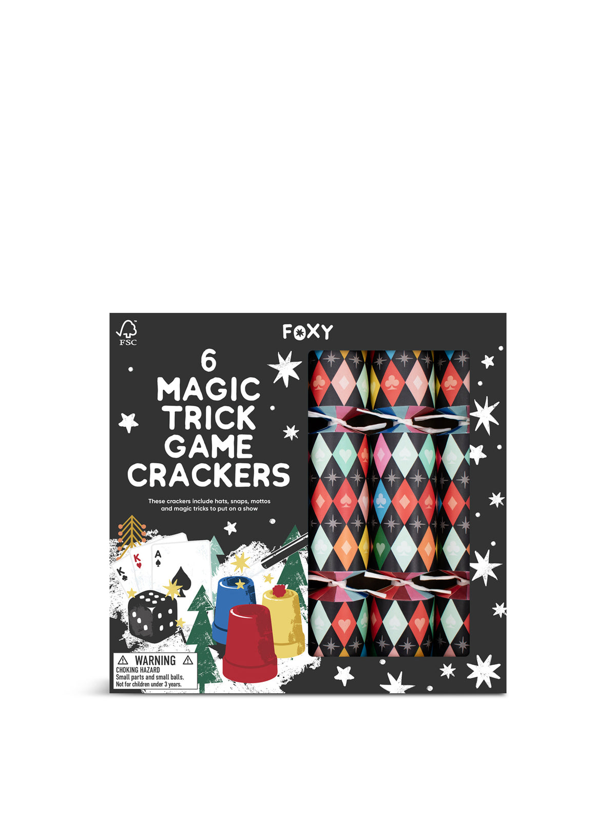 Abracadabra 12-Inch Christmas Crackers - Multi