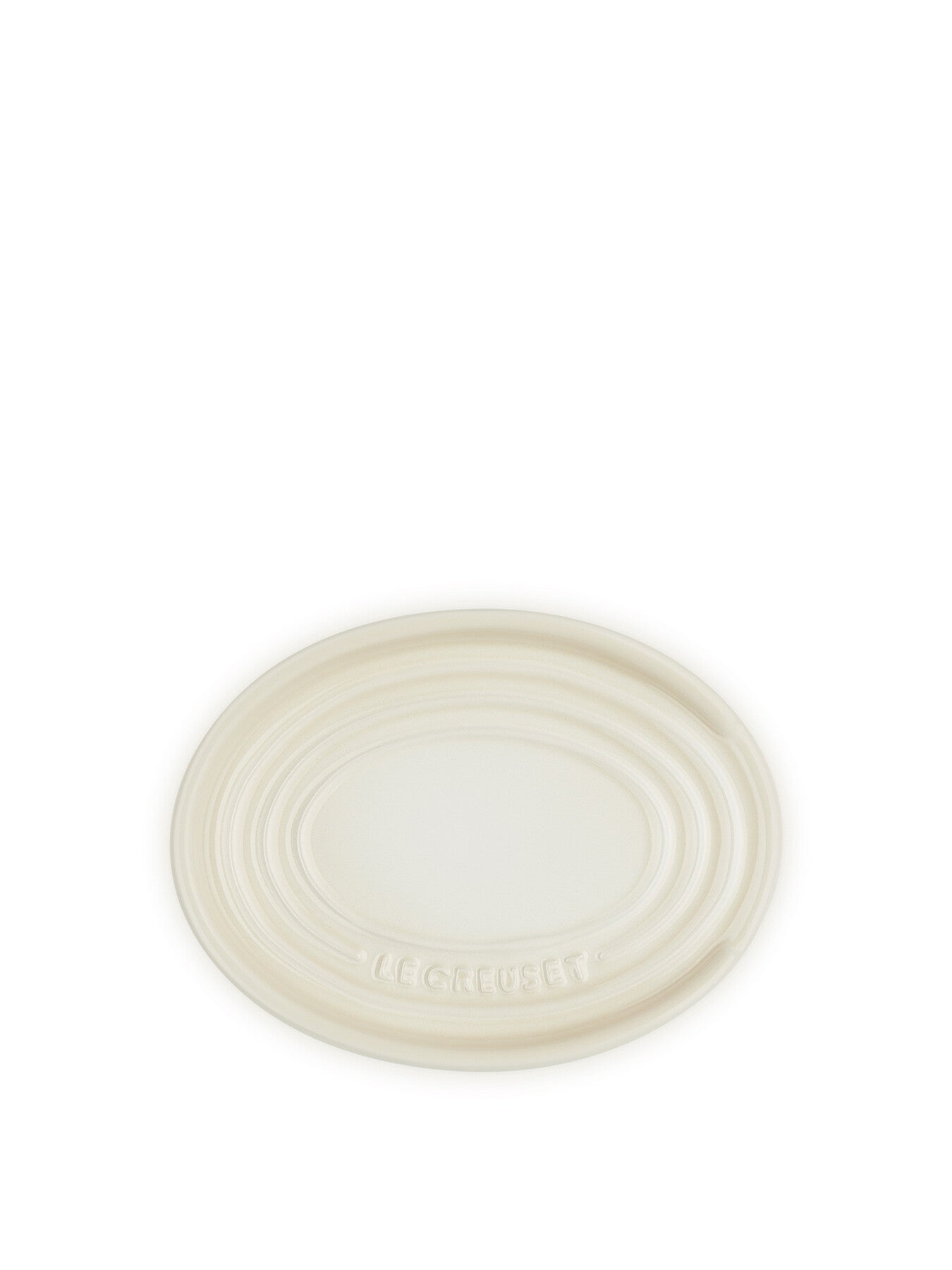 Stoneware Oval Spoon Rest White