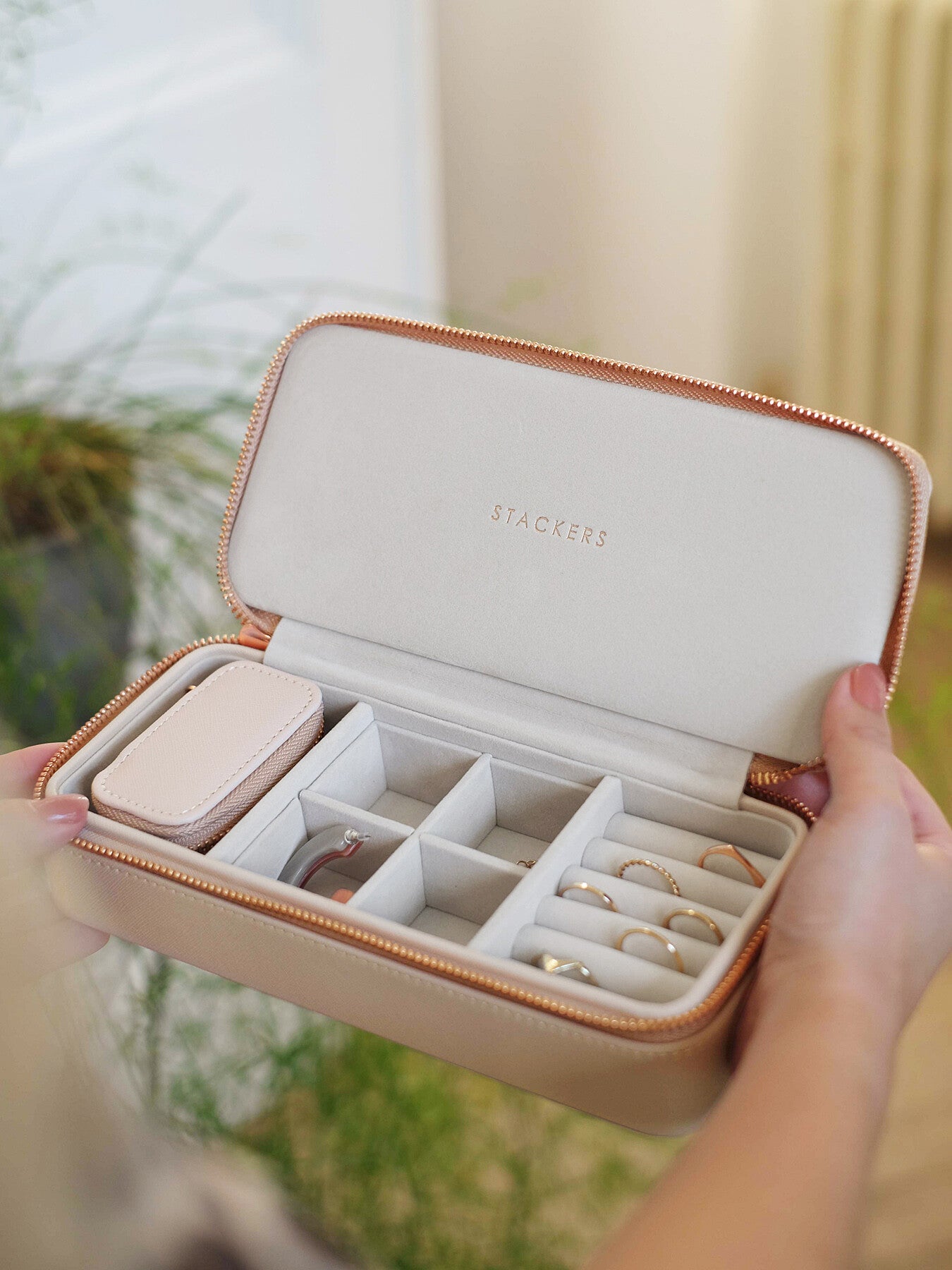 Large Zipped Jewellery Box with Petite