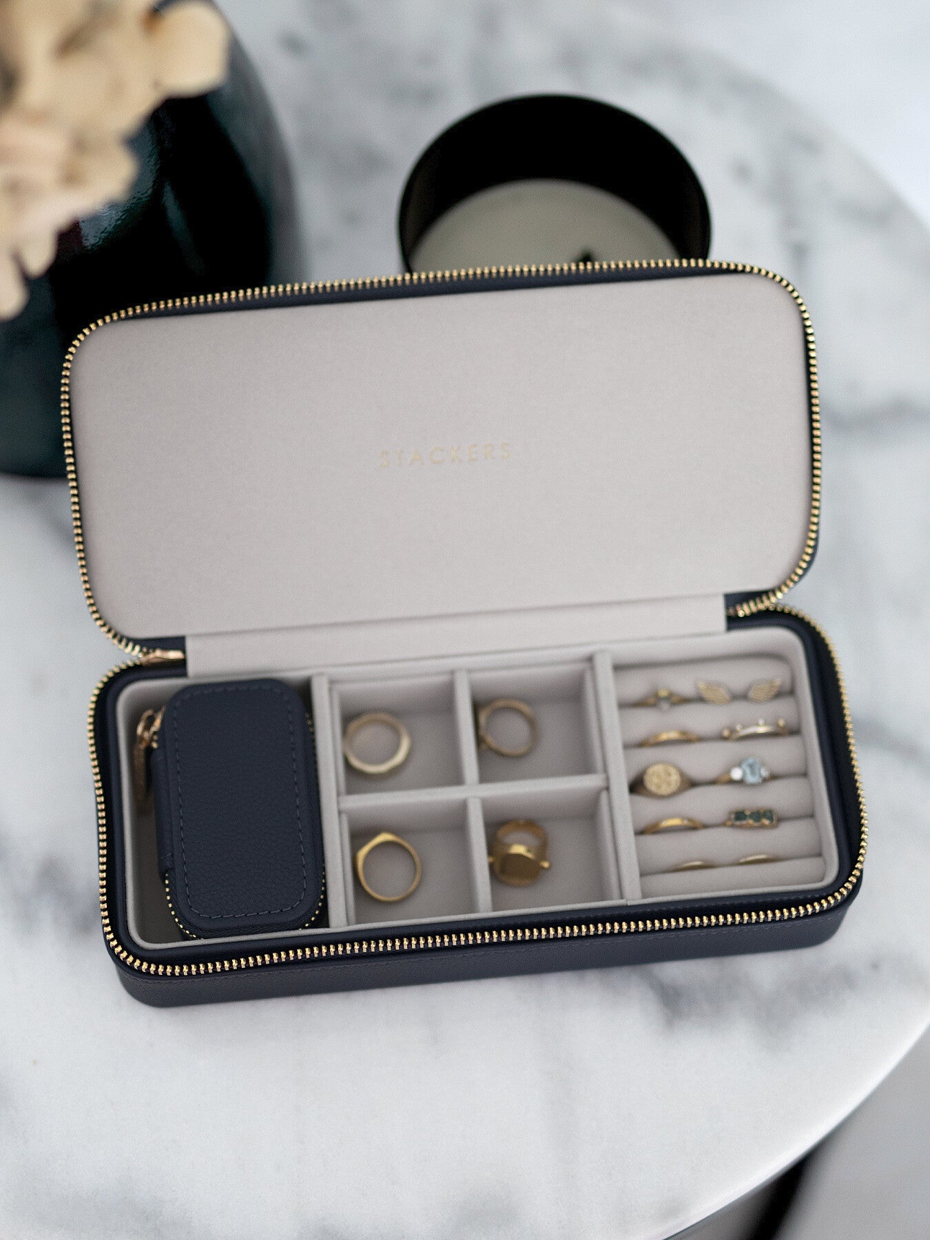 Large Zipped Jewellery Box with Petite