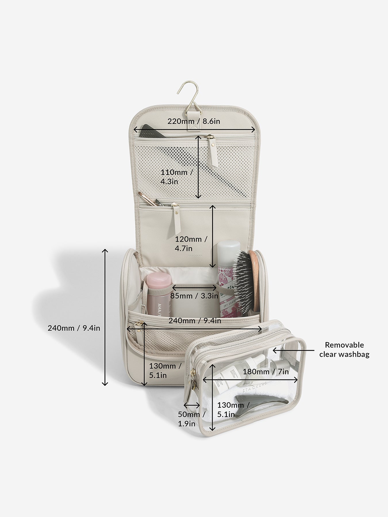 Hanging Wash Bag Large Blush