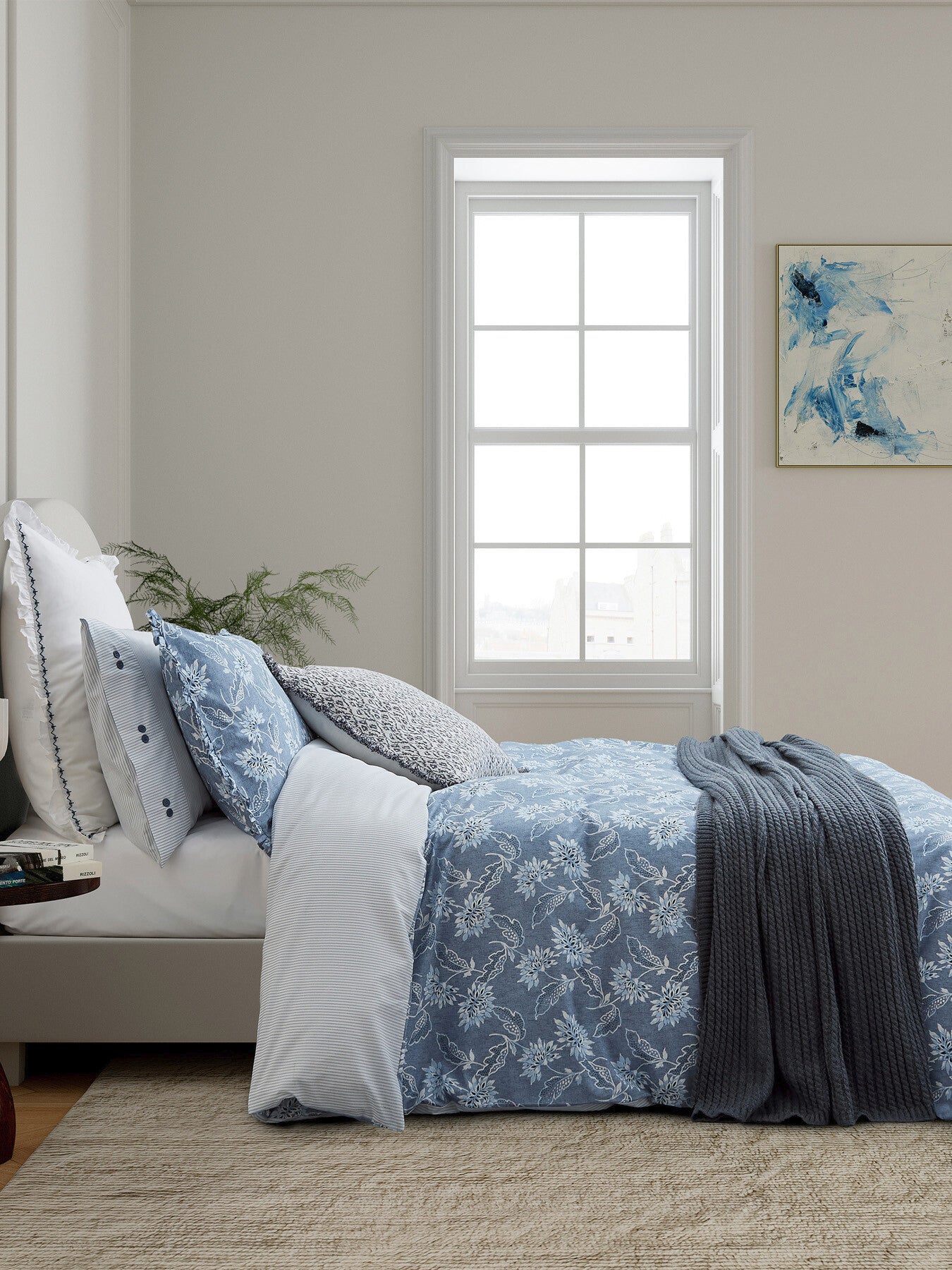 Miya Blue Duvet Cover Set