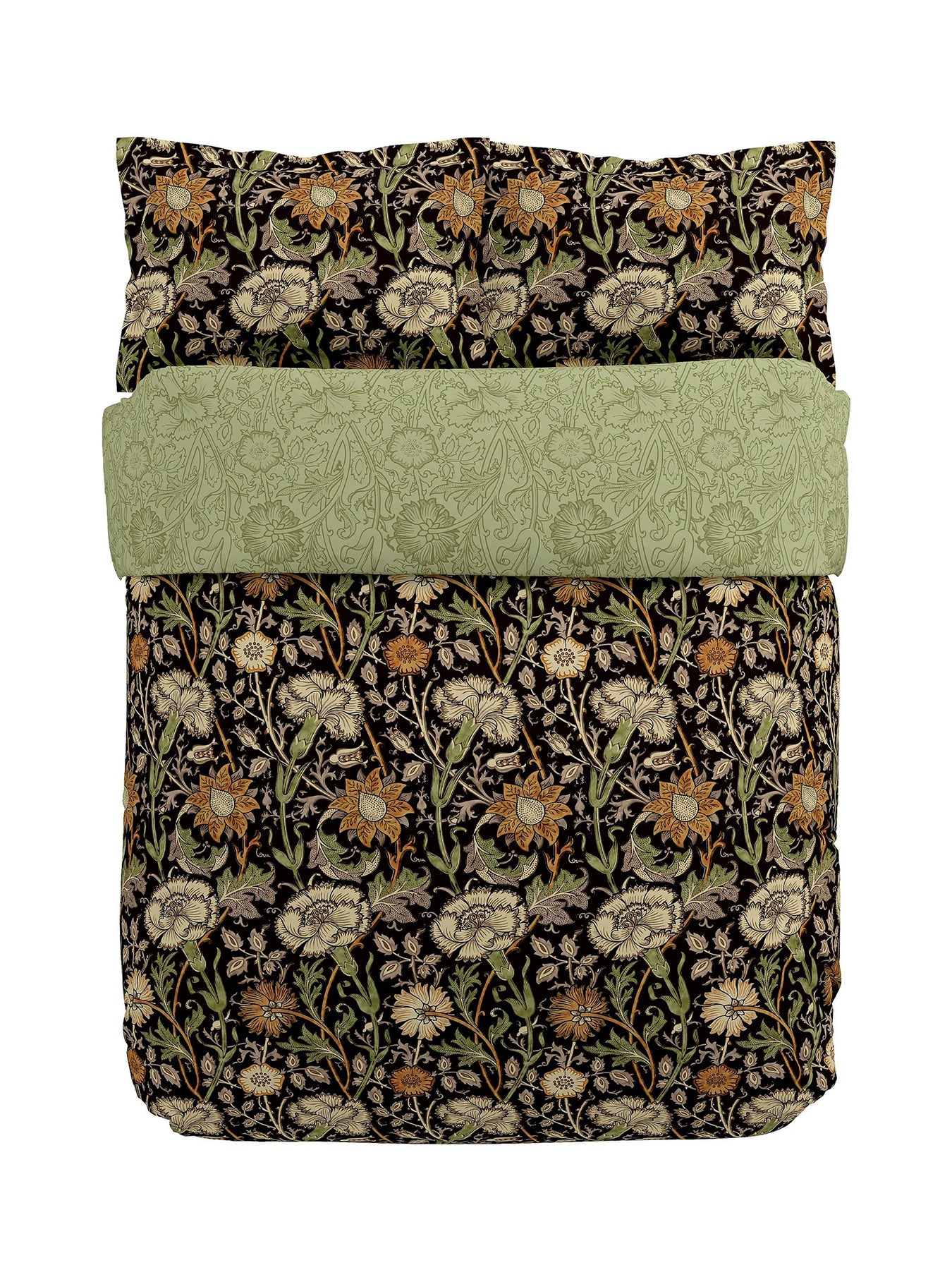 Rose Duvet Cover Set Green