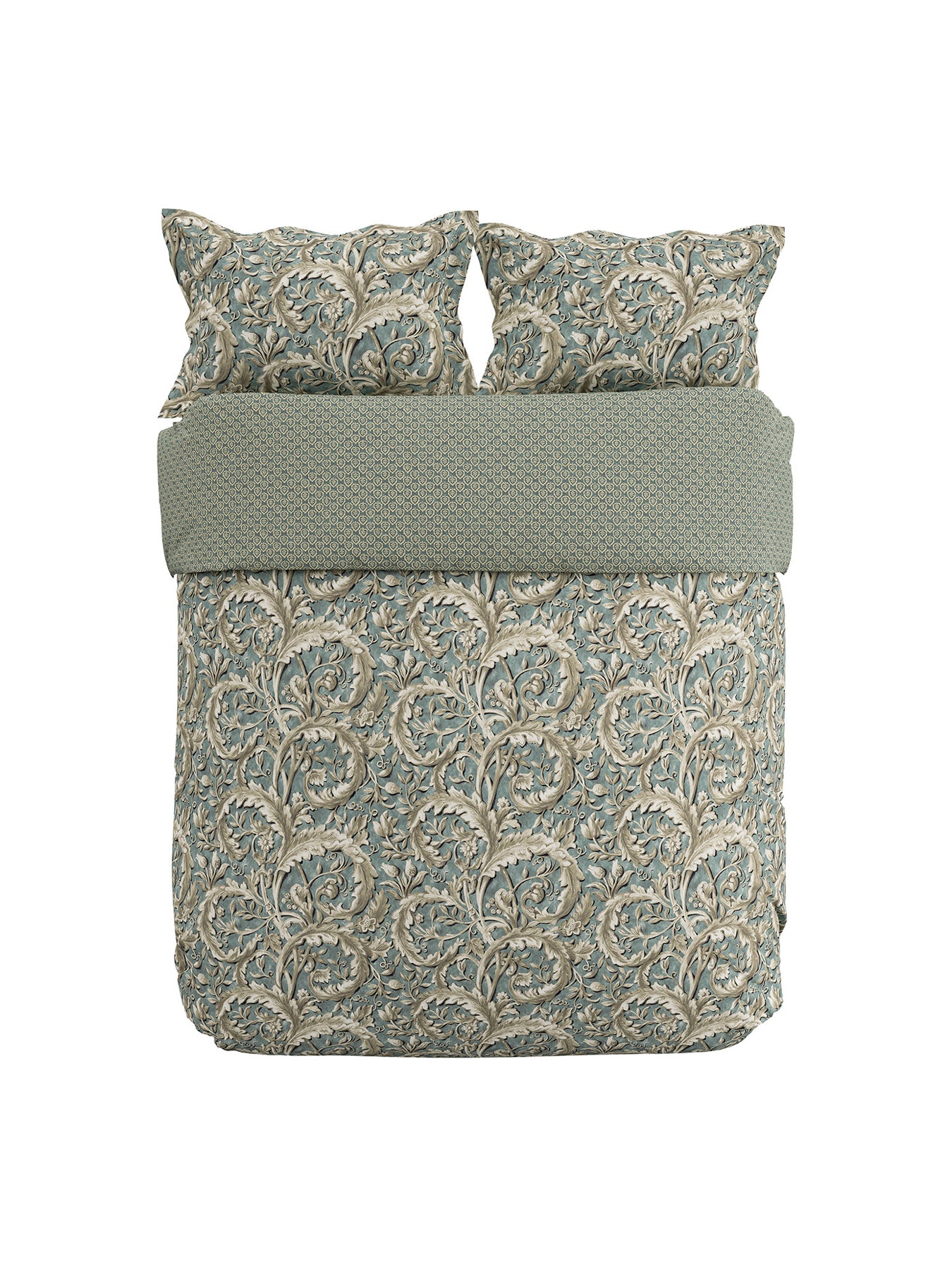 Tilia Cotton Percale Duvet Cover Set Soft Teal