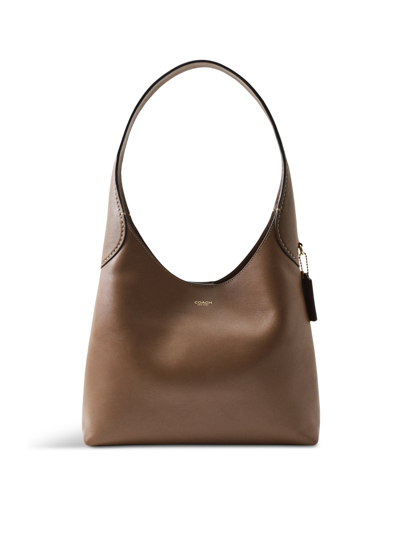 Brooklyn 28 Leather Shoulder Bag Dark Stone