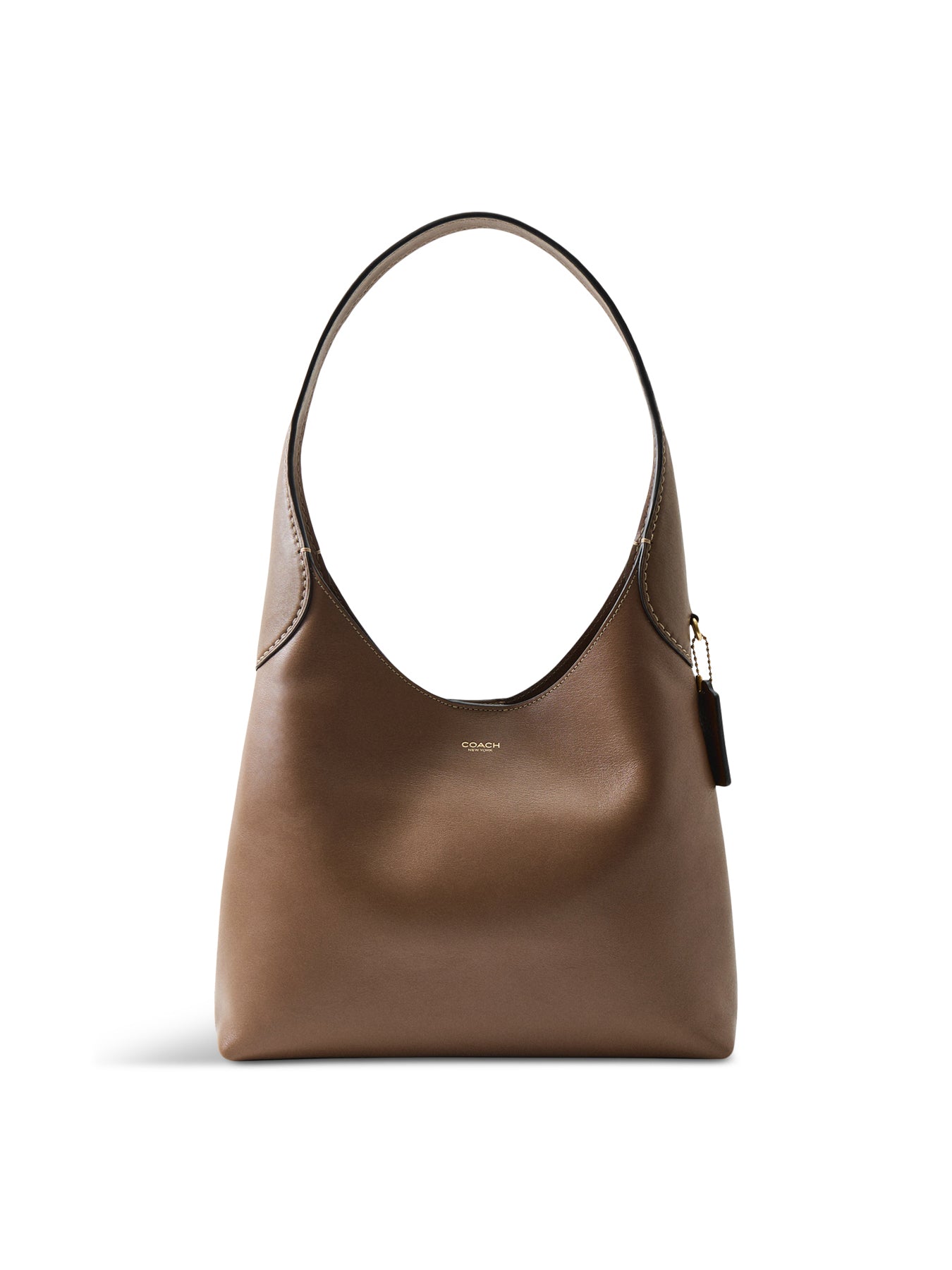 Brooklyn 28 Leather Shoulder Bag Dark Stone