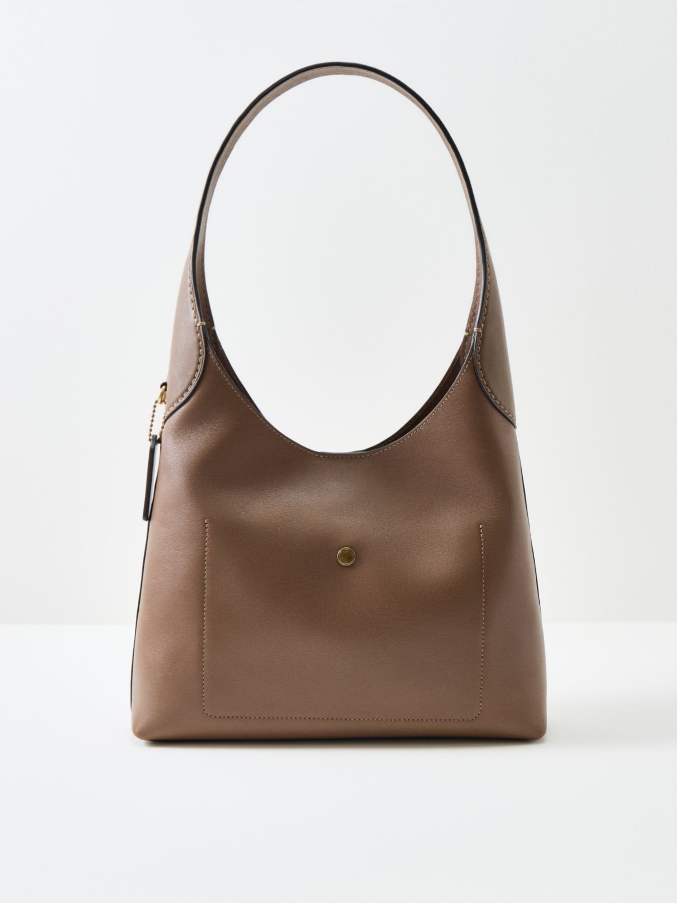Brooklyn 28 Leather Shoulder Bag Dark Stone