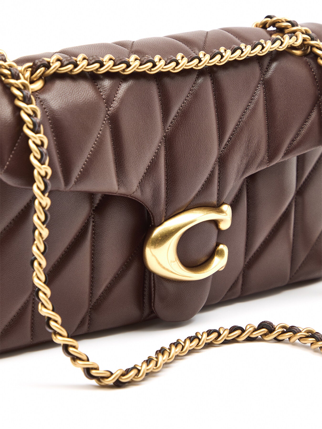 Quilted Tabby 26 Leather Shoulder Bag Maple