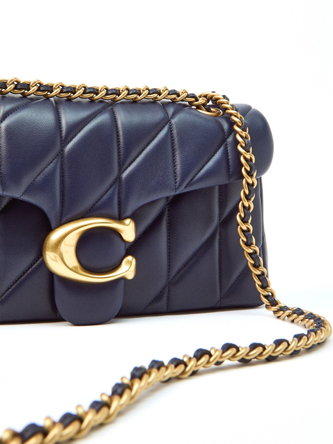 Quilted Tabby Shoulder Bag 26 Dark Navy
