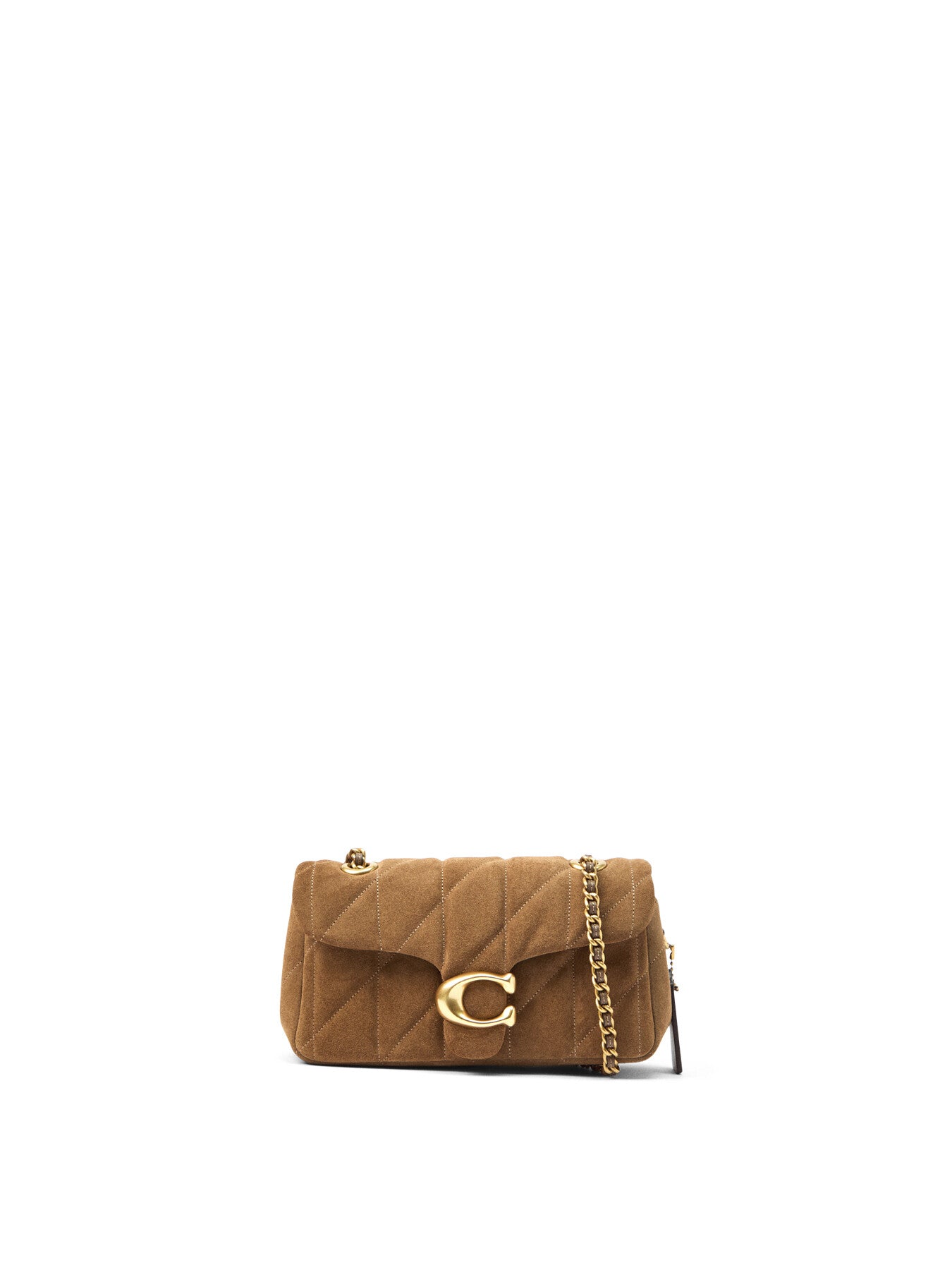 Quilted Suede Tabby Shoulder Bag 20 Cedar