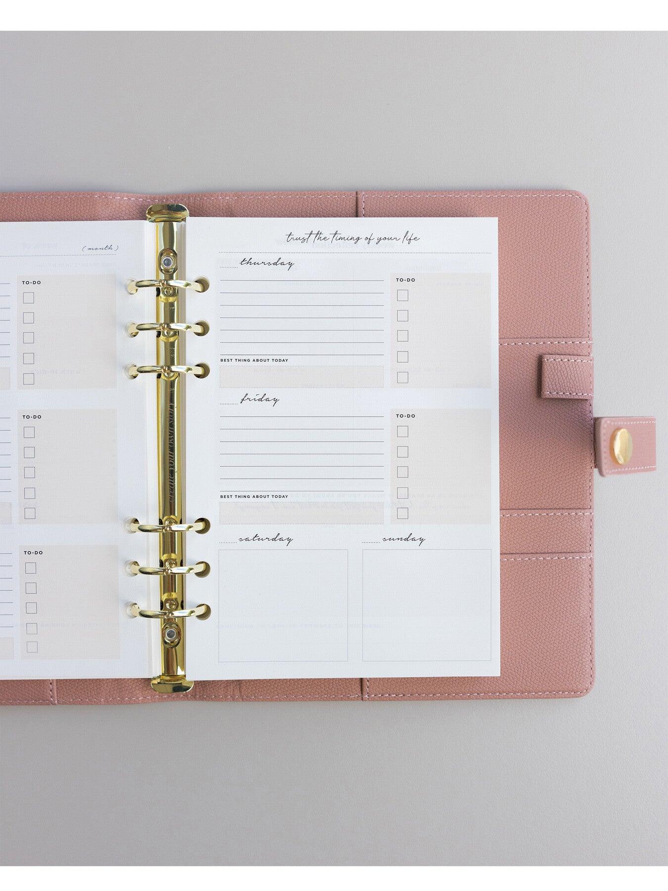 Ring Binder Planner Set - Lifestyle Layout