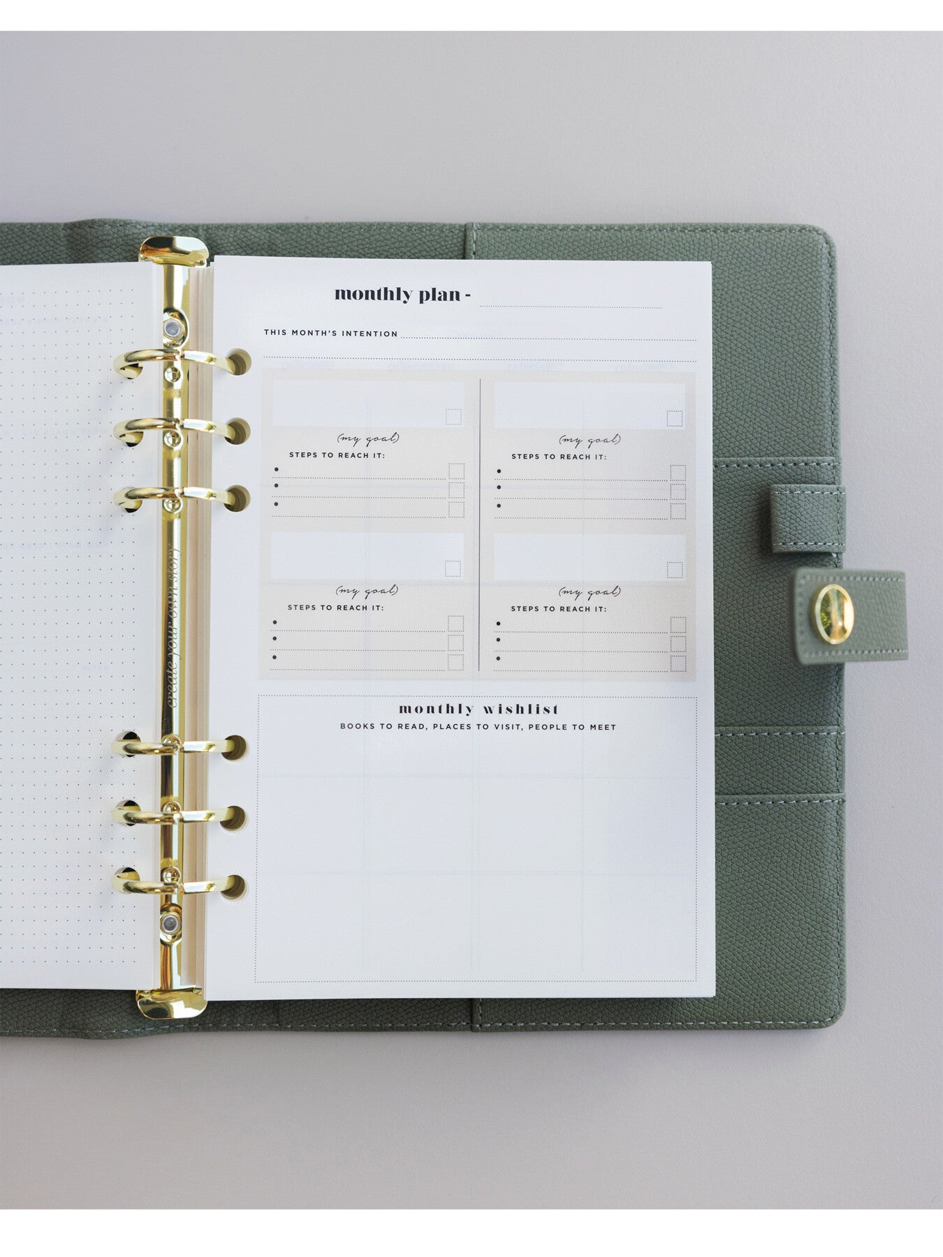 Ring Binder Planner Set - Lifestyle Layout