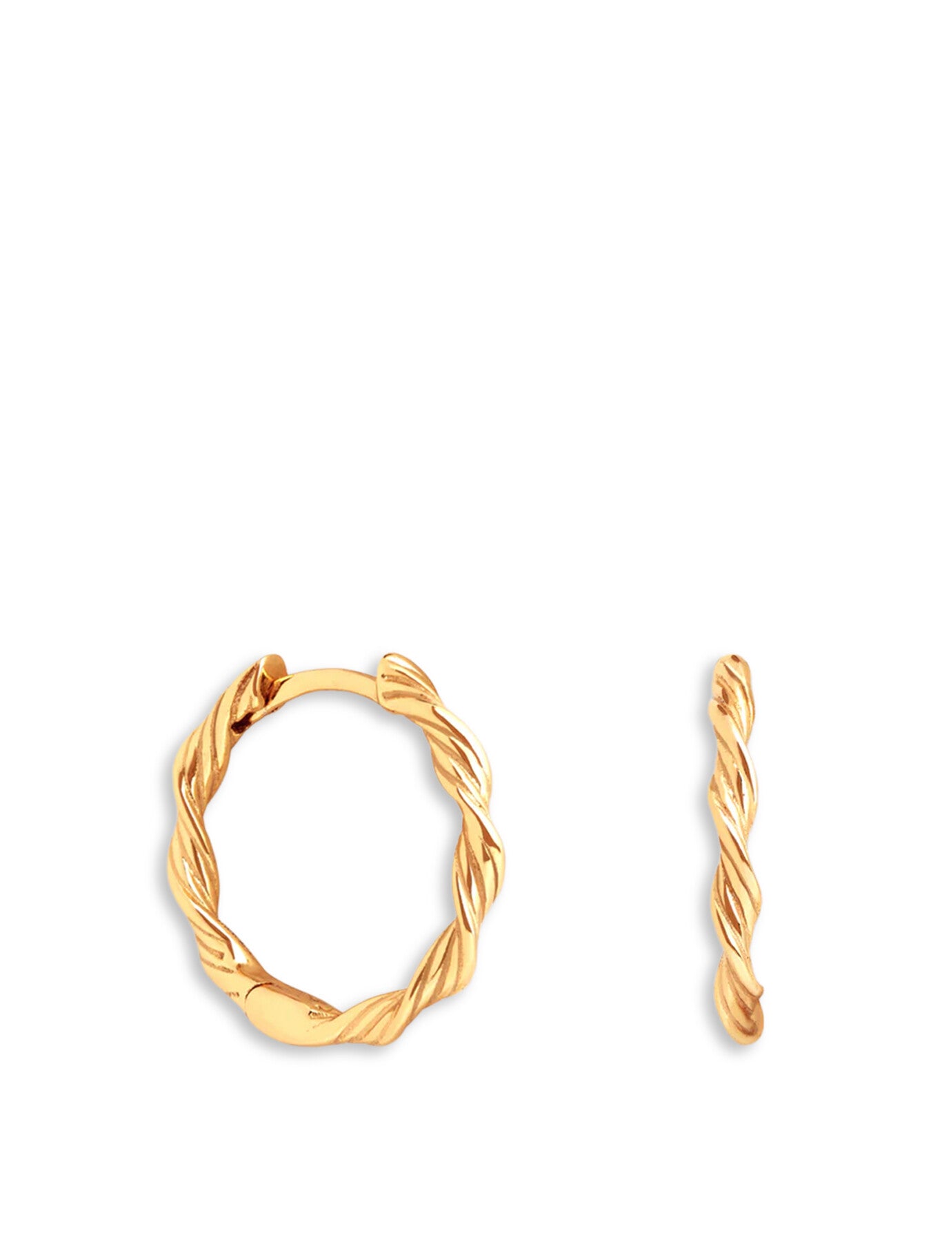 Small Twist Hoop Earrings