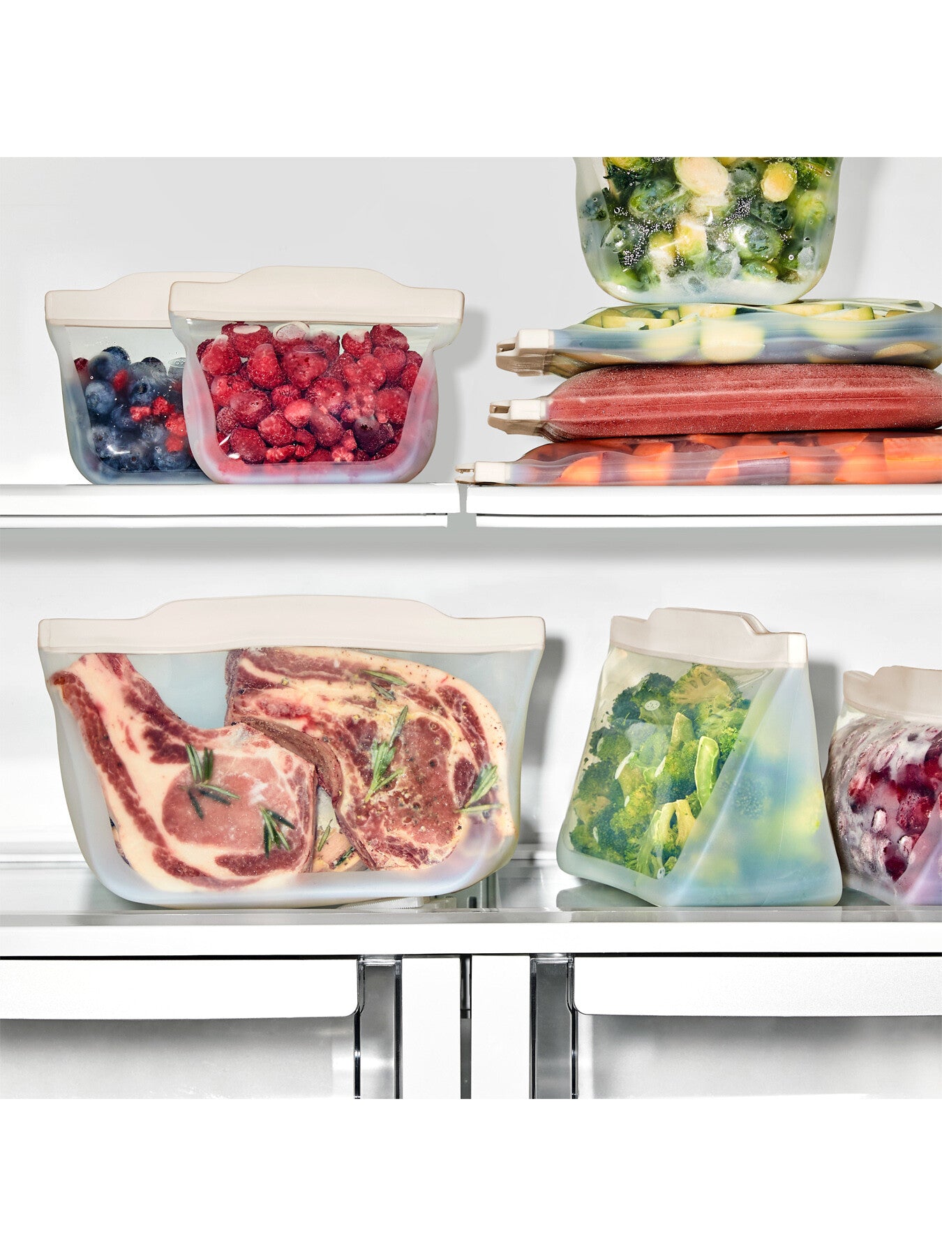 Silicone Reusable Stand Up Galf Gallon Bag