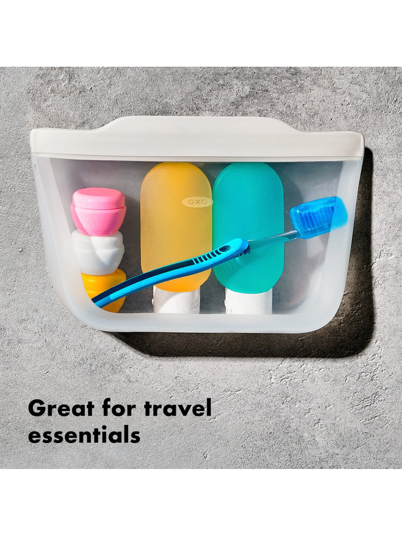 Silicone Reusable Stand Up Snack Bag