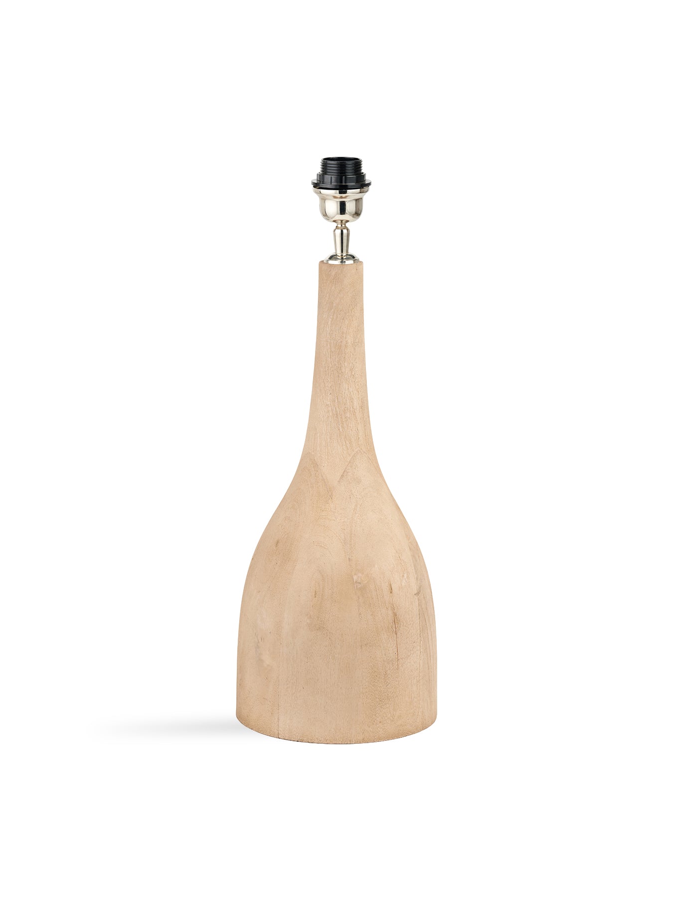 Mango Wood Curved Lamp Base Brown