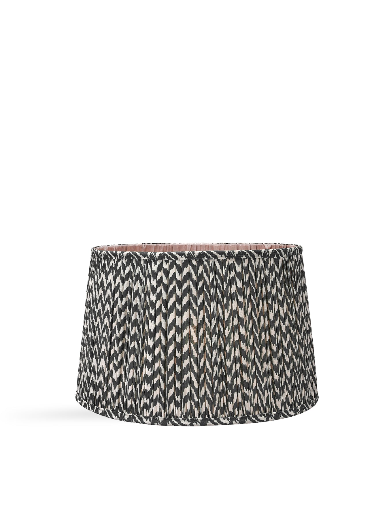 Chevron Mushroom Pleat Shade Black 40cm