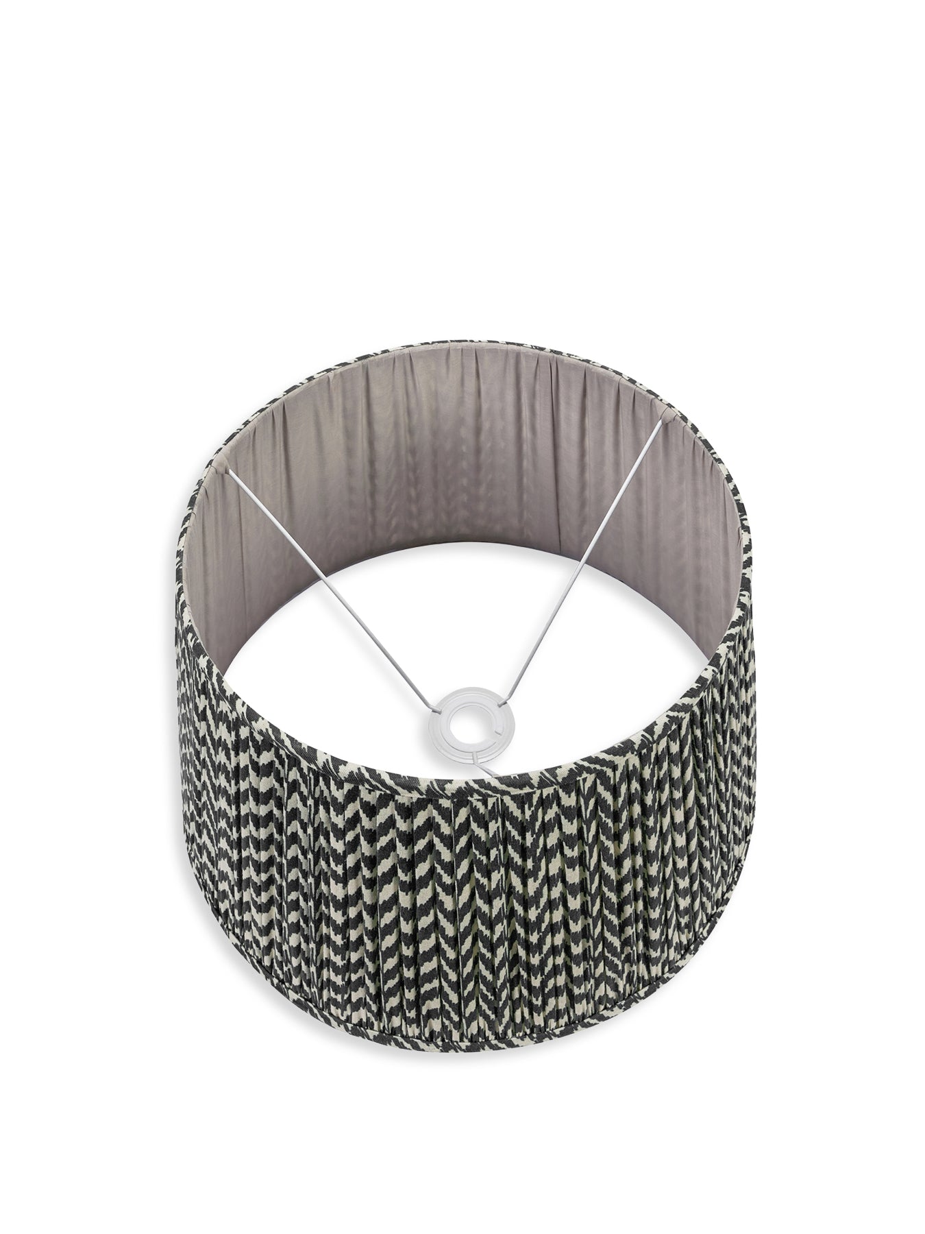 Chevron Mushroom Pleat Shade Black 50cm
