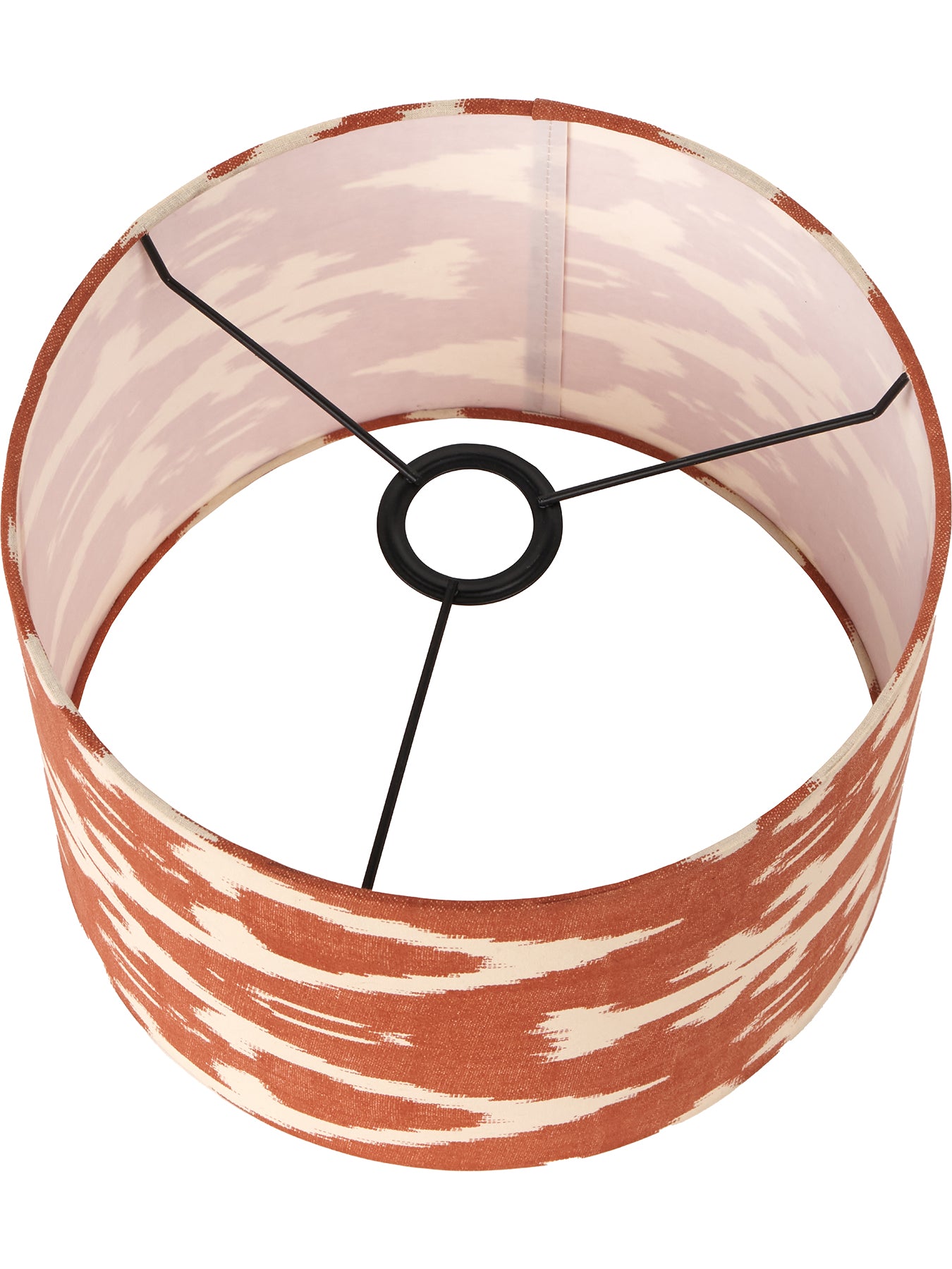 Ikat Cylinder Lamp Shade 40cm Orange