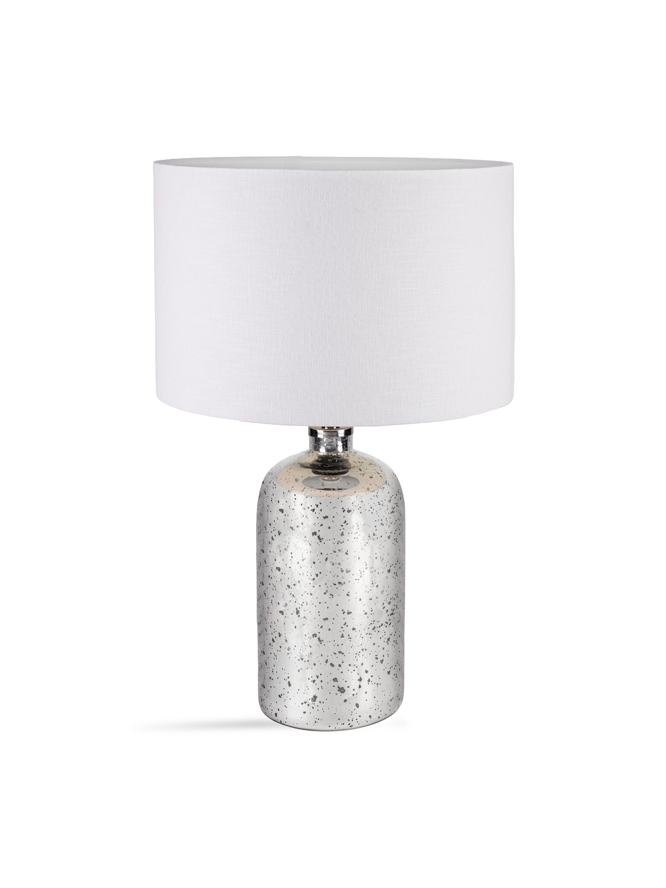 White Linen Drum Shade White 40cm