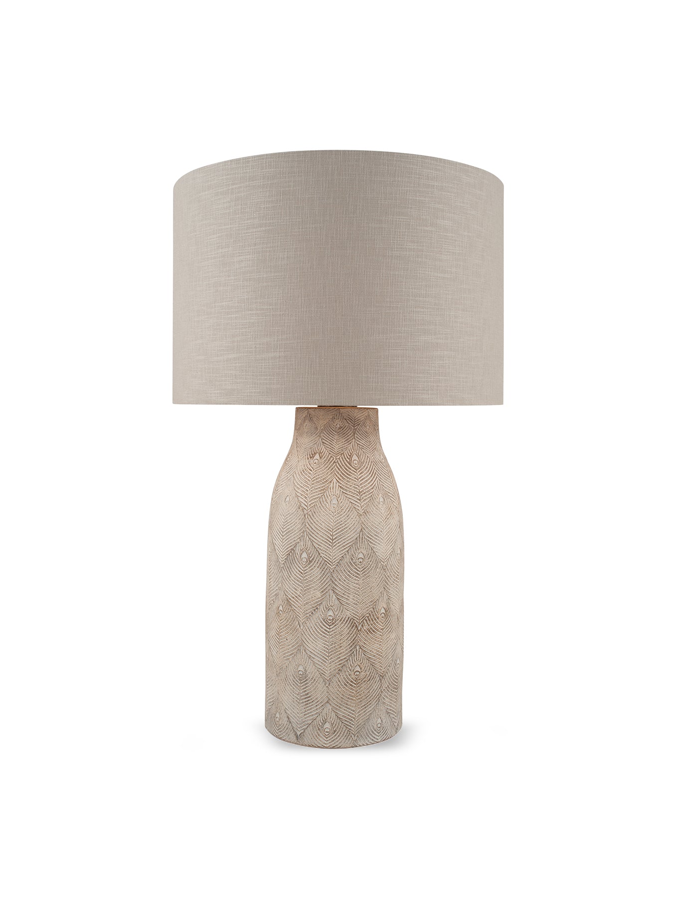Linen Drum Lamp Shade 40cm Grey