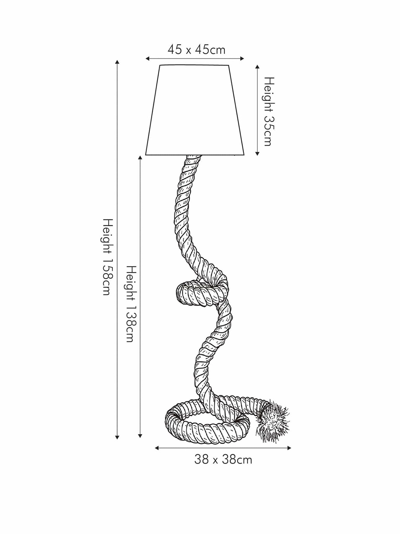 Rope Knot Floor Lamp White