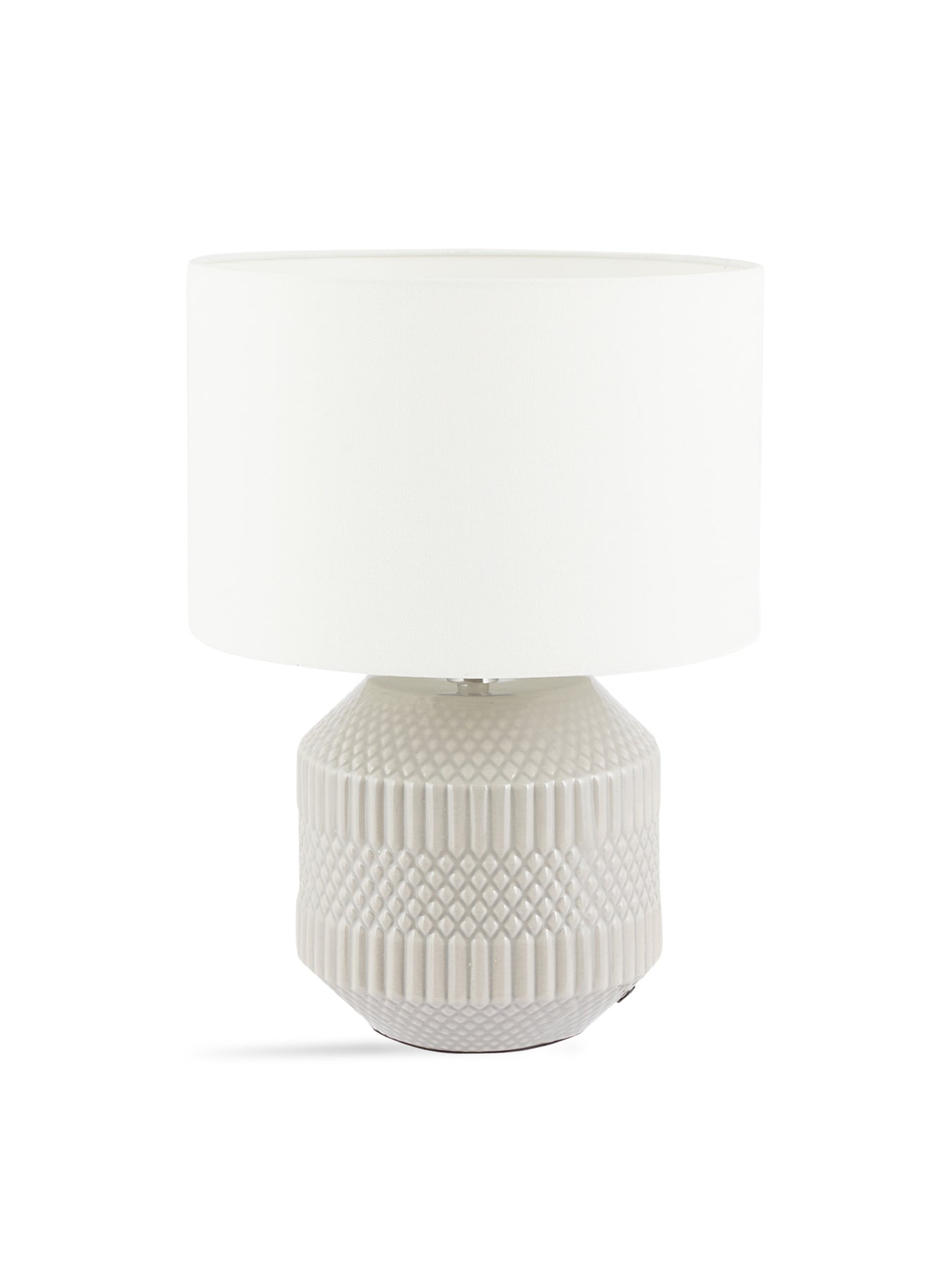 Geo Ceramic Table Lamp Grey