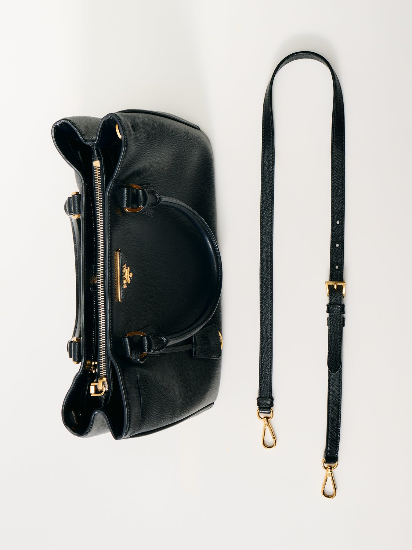 Vintage Prada Saffiano Executive Tote Medium Black