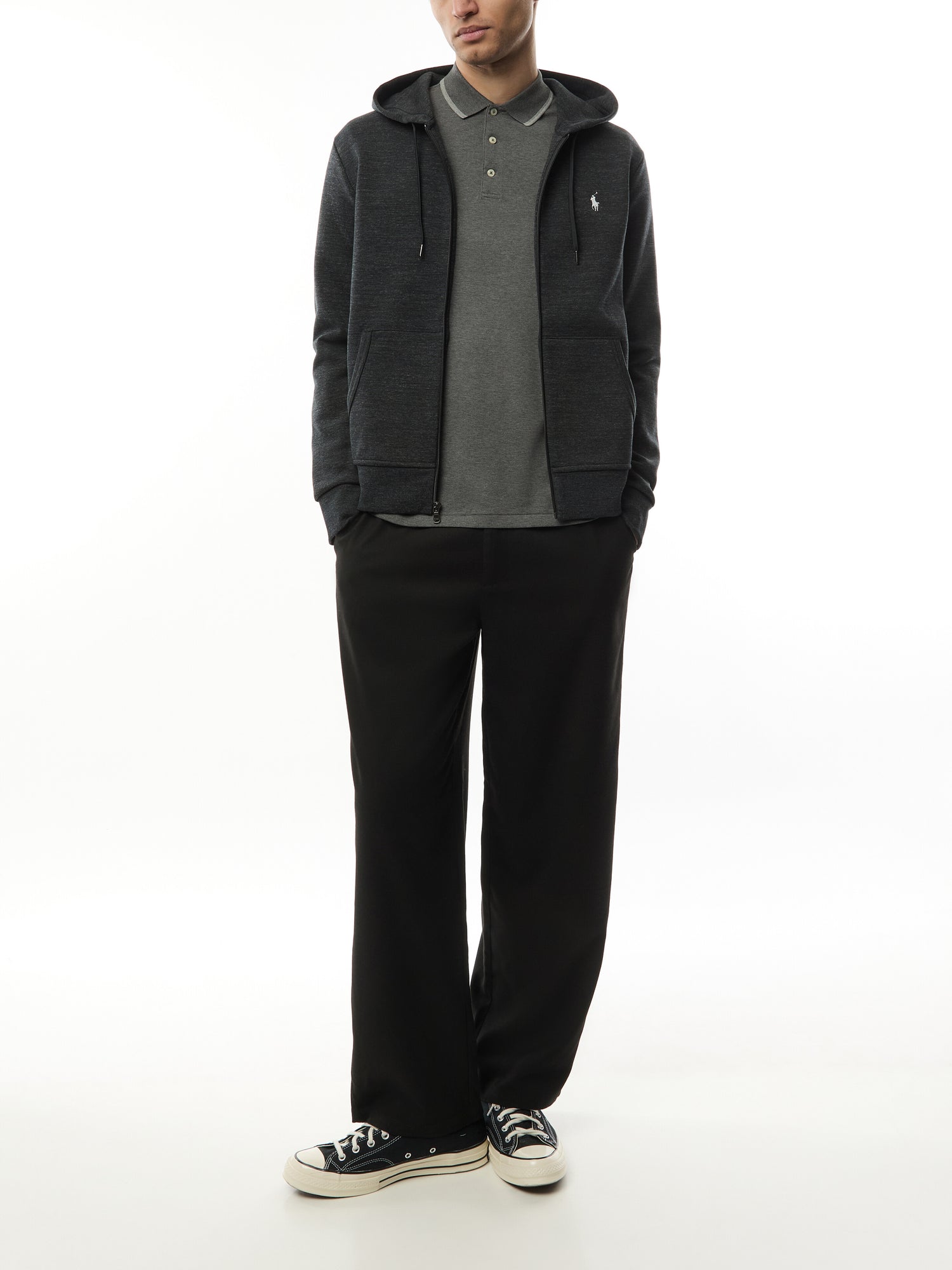 Double Knit Zip Through Hoodie