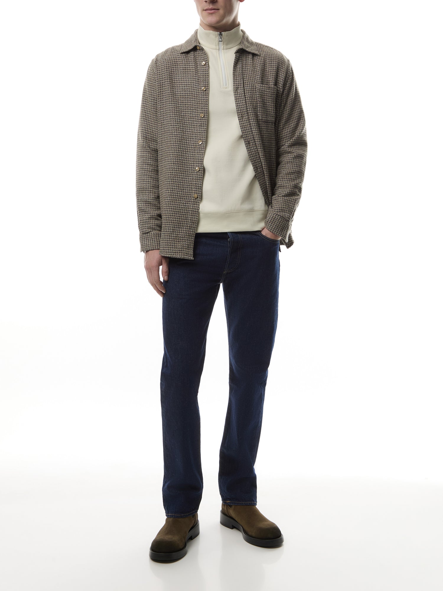 Double Knit Quarter Zip Sweatshirt