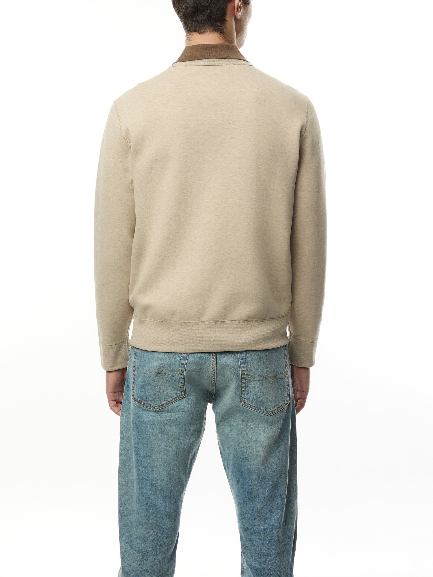 Logo Embroidered Double Knit Sweatshirt