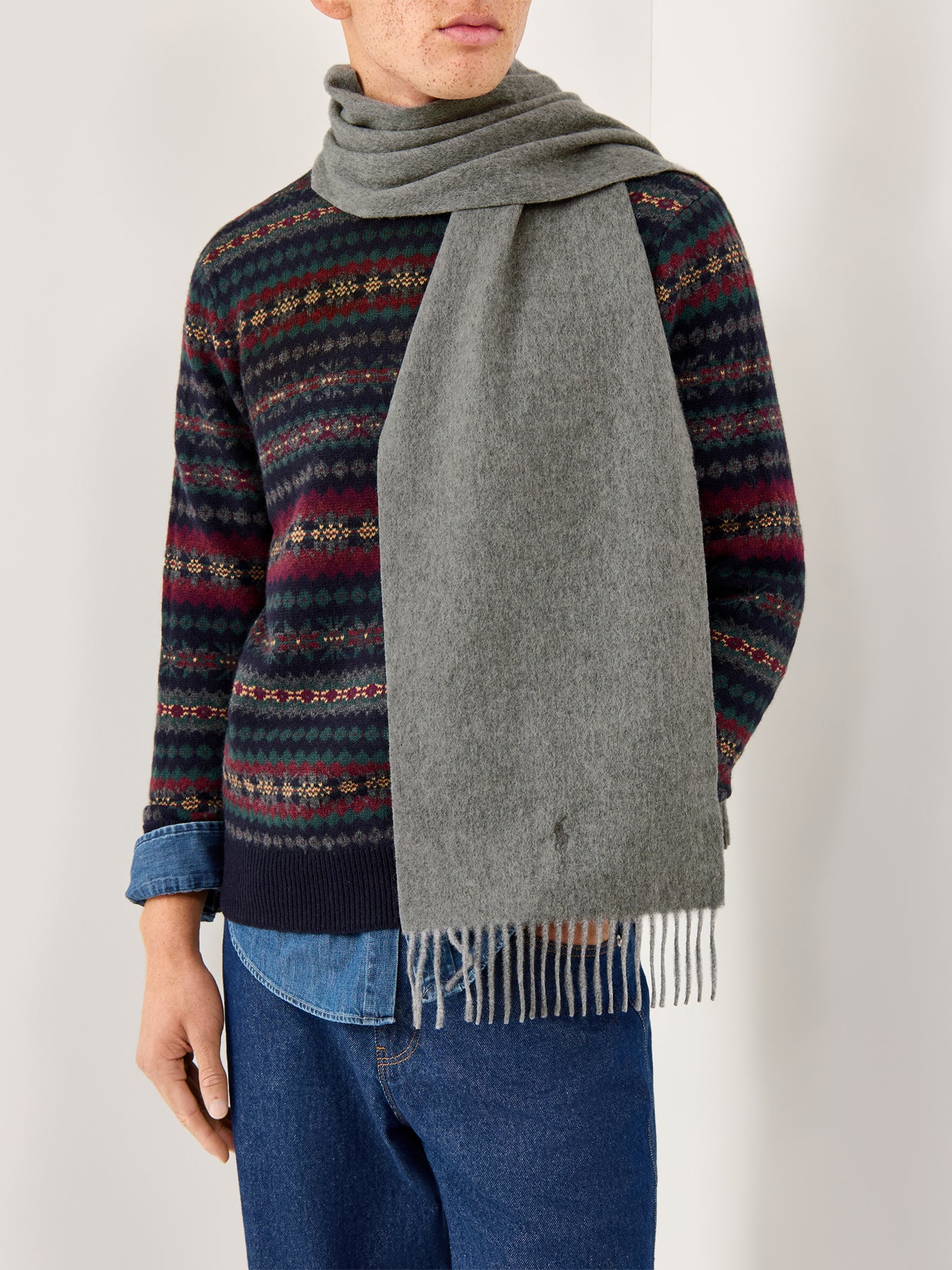 Cashmere Scarf Grey