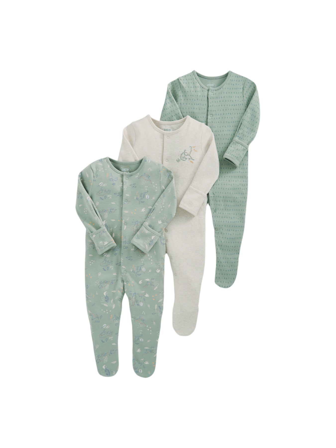 Dino Sleepsuits (Set of 3)