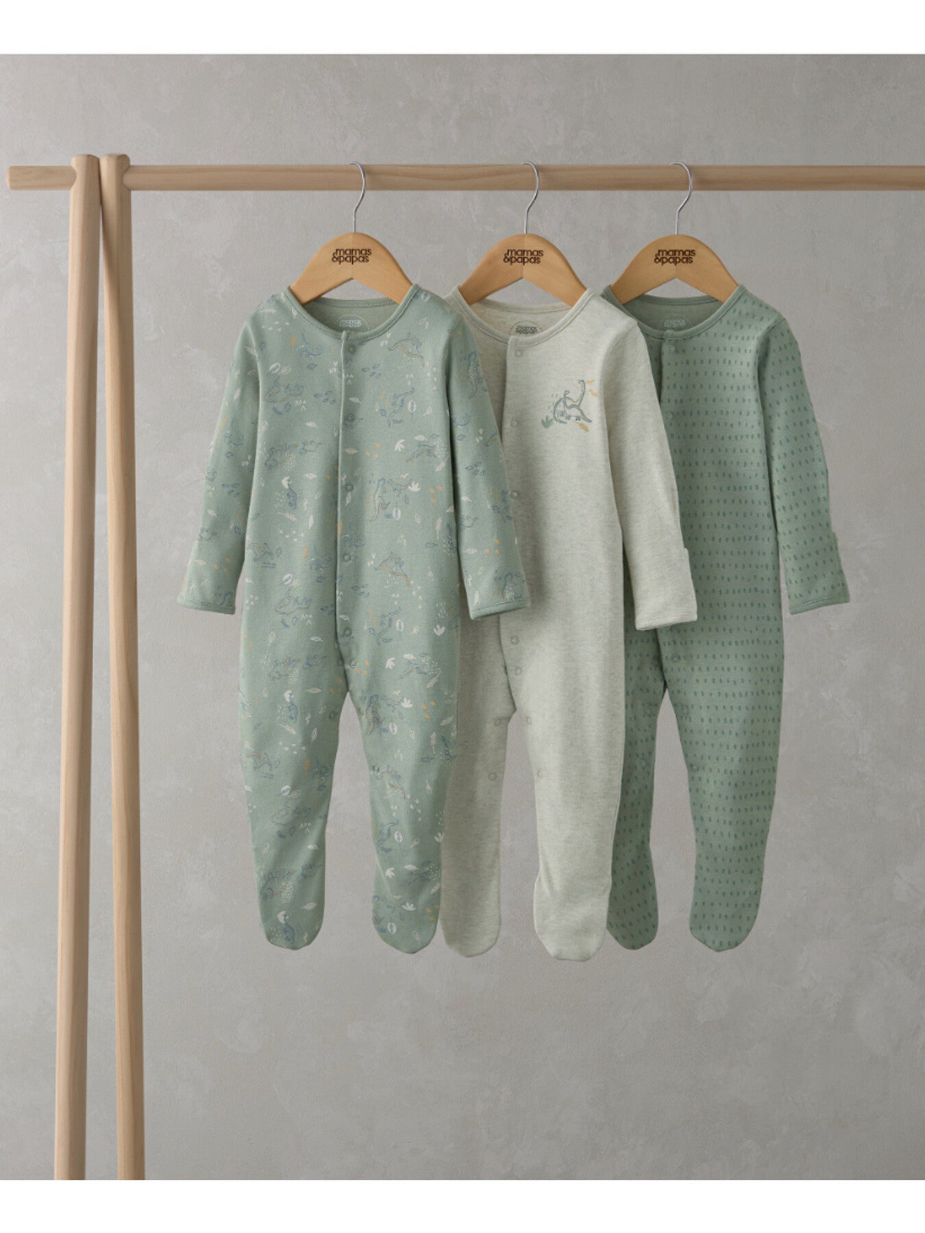 Dino Sleepsuits (Set of 3)