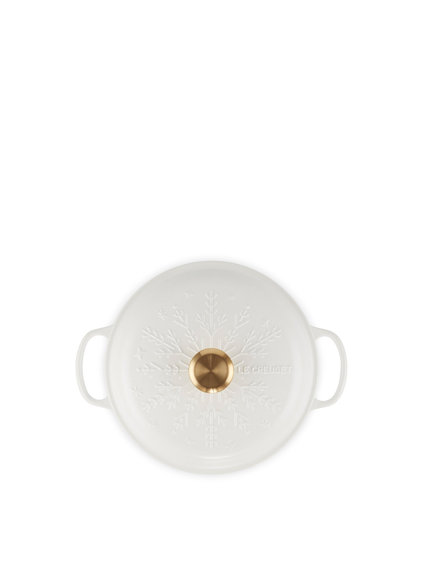 Cast Iron Shallow Casserole Snowflake Relief