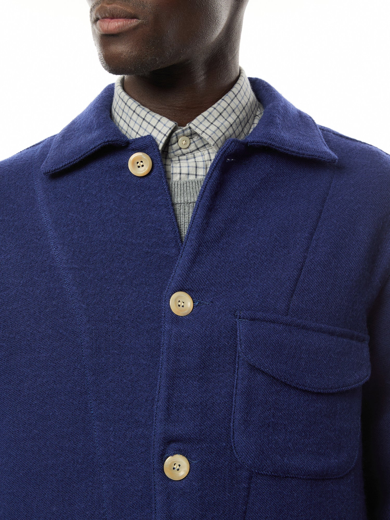 Wool Linen Three Pocket Chore Jacket